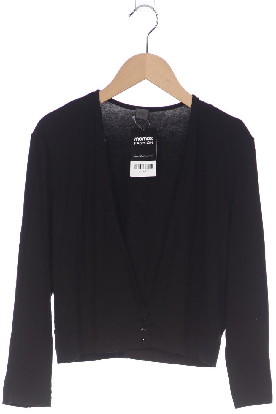 

s.Oliver Damen Strickjacke, schwarz, Gr. 42