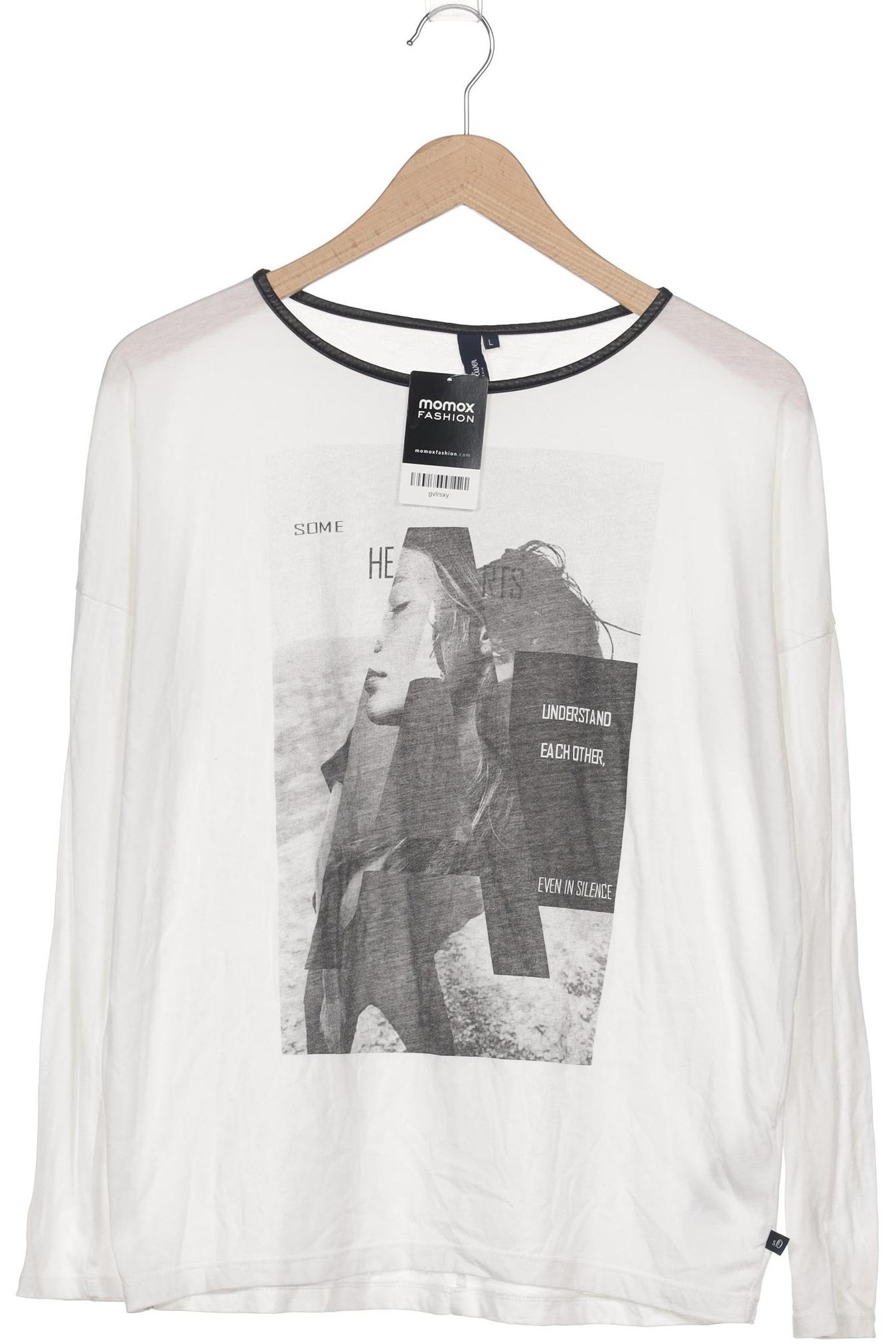

s.Oliver Damen Langarmshirt, weiß, Gr. 42