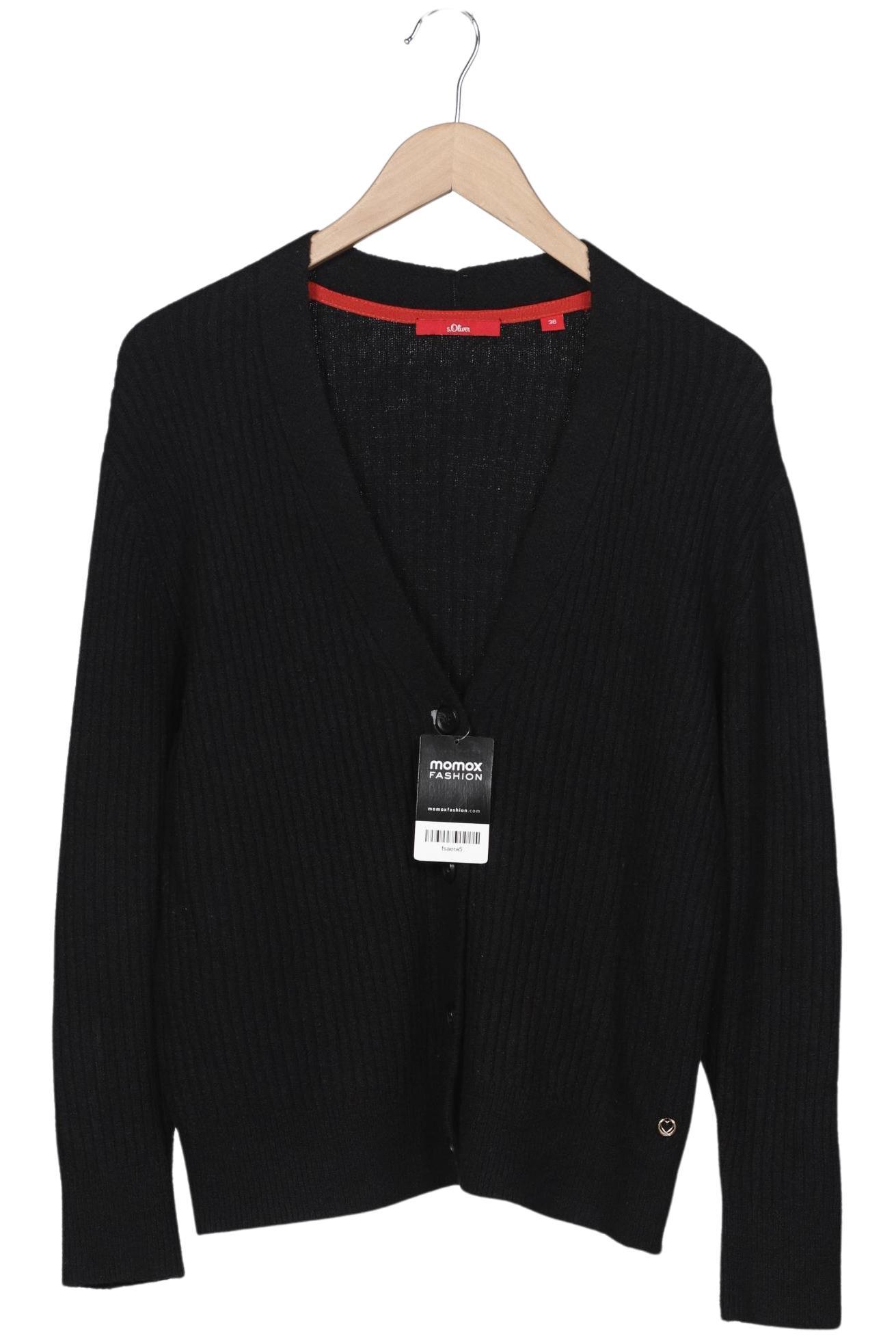 

s.Oliver Damen Strickjacke, schwarz, Gr. 36