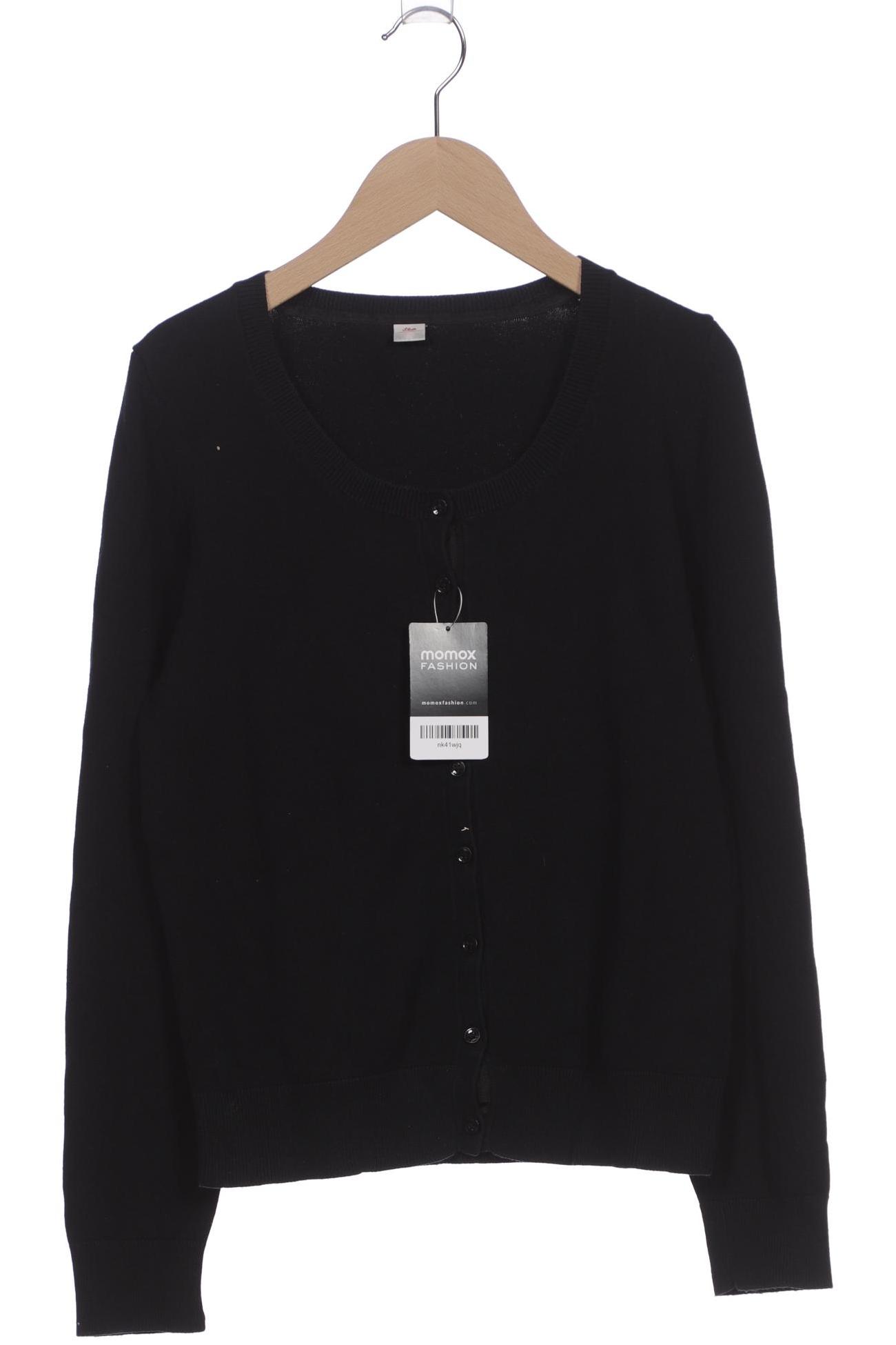 

s.Oliver Damen Strickjacke, schwarz, Gr. 34