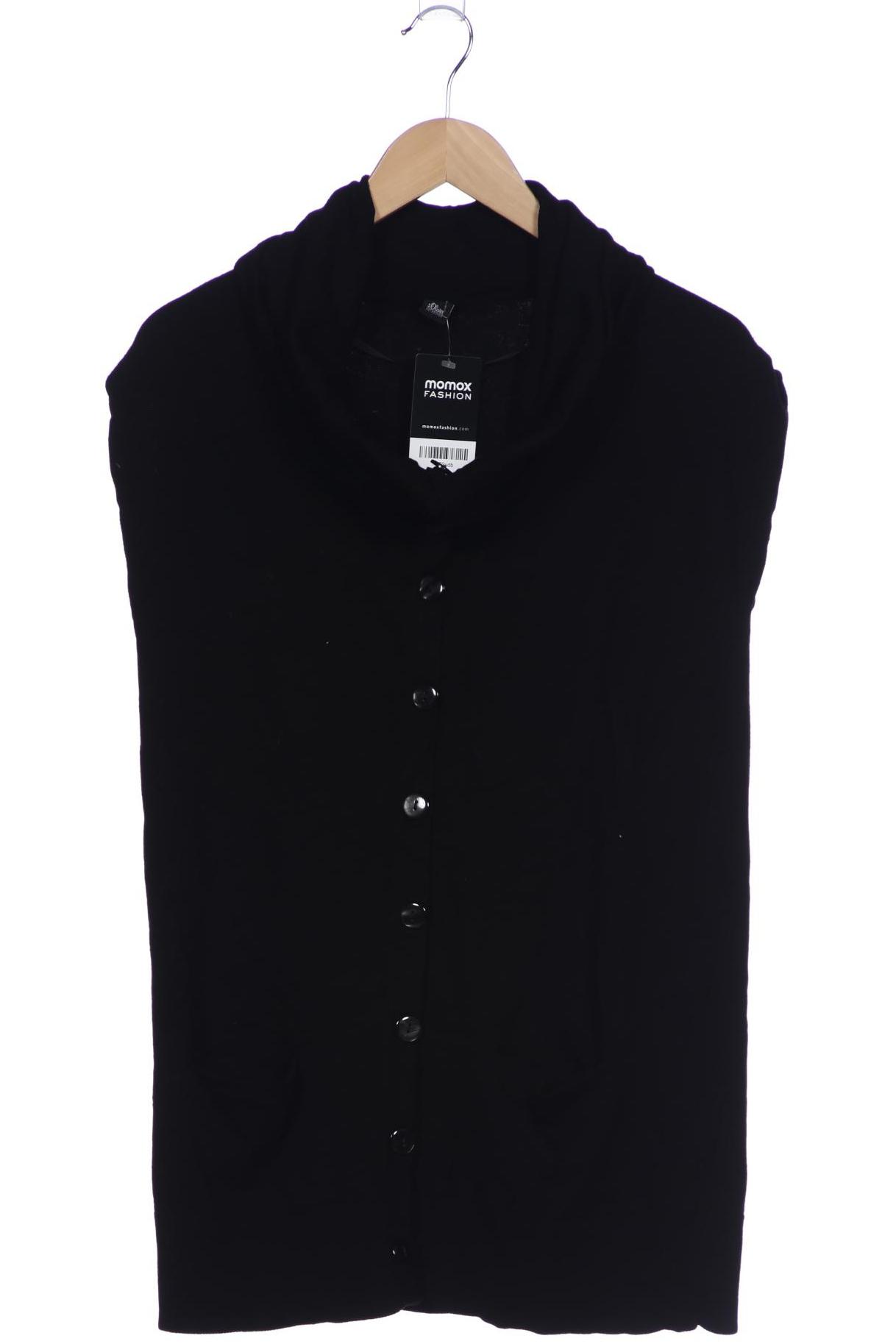

s.Oliver Damen Strickjacke, schwarz, Gr. 40