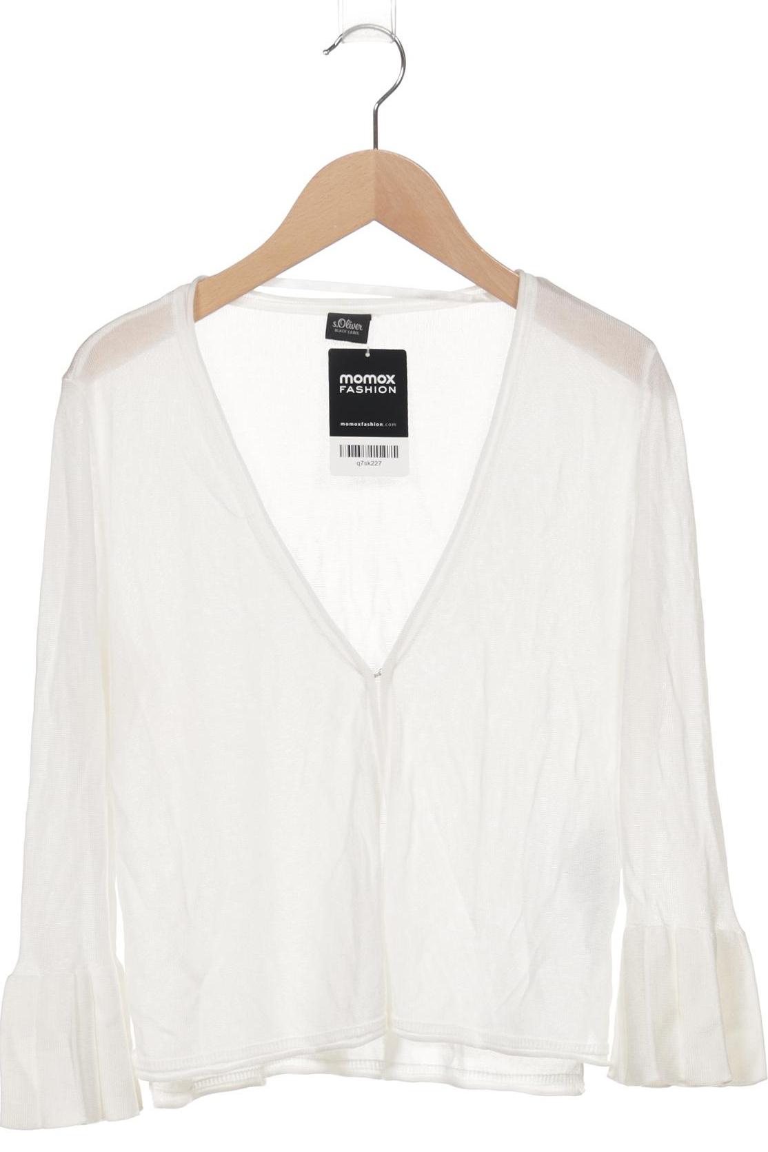 

s.Oliver Damen Strickjacke, weiß, Gr. 36