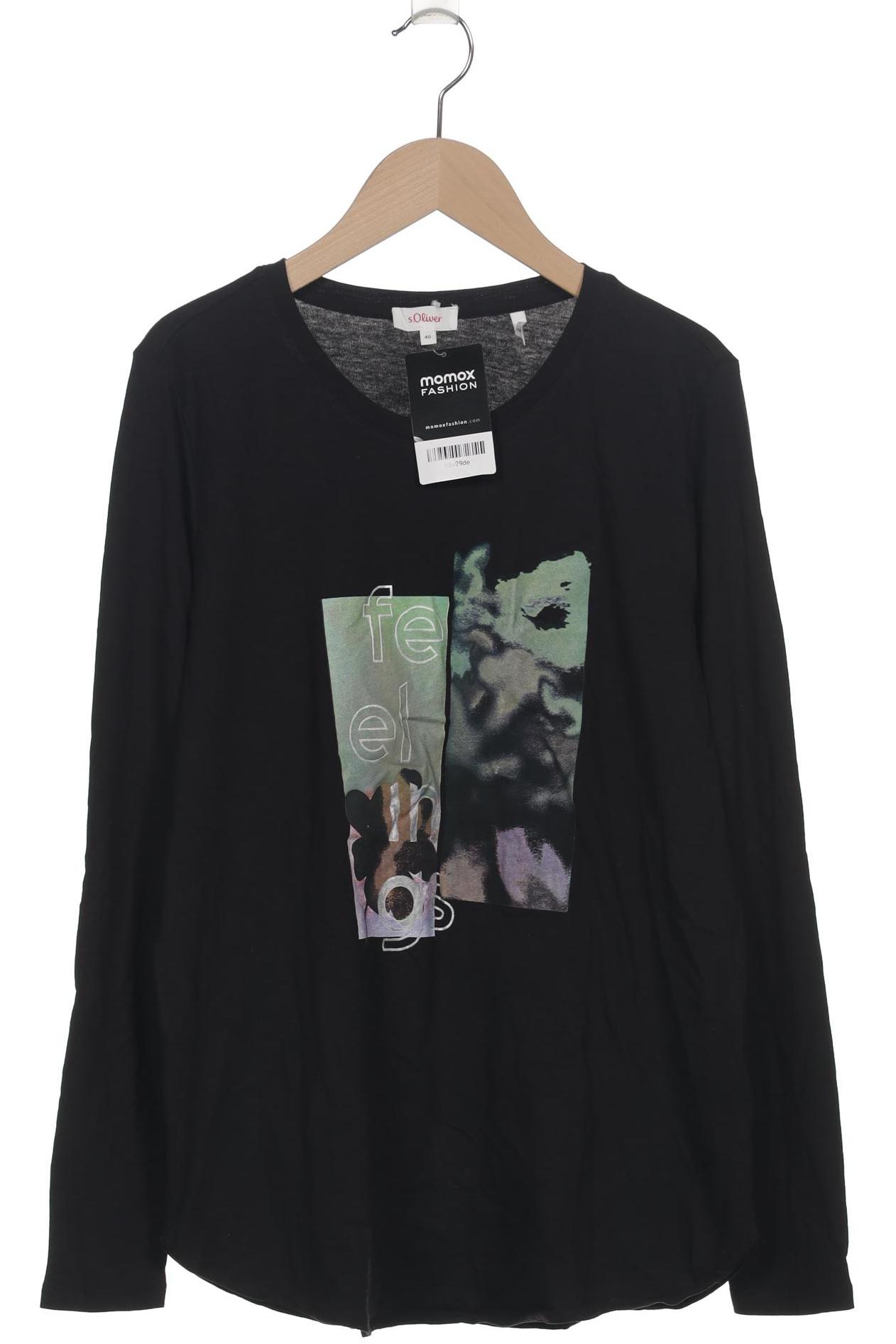 

s.Oliver Damen Langarmshirt, schwarz, Gr. 40