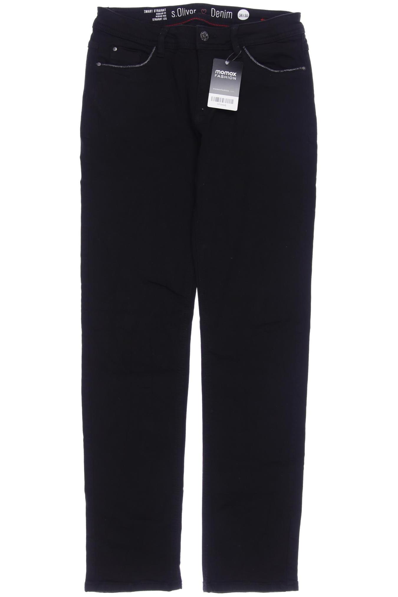 

s.Oliver Damen Jeans, schwarz