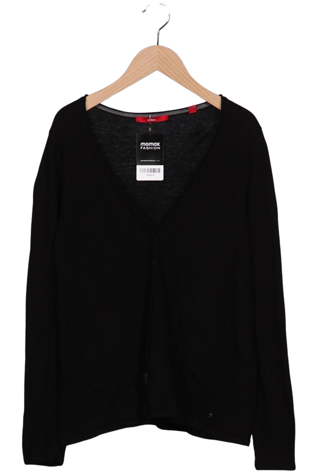 

s.Oliver Damen Strickjacke, schwarz, Gr. 38