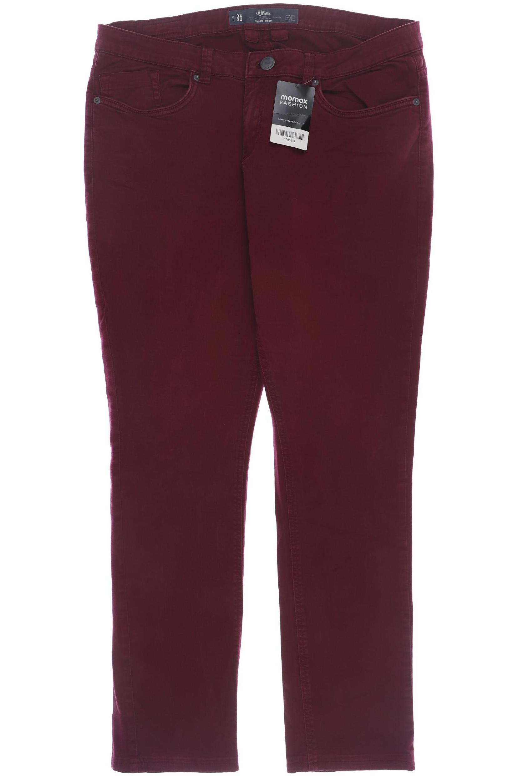 

s.Oliver Damen Jeans, bordeaux, Gr. 34