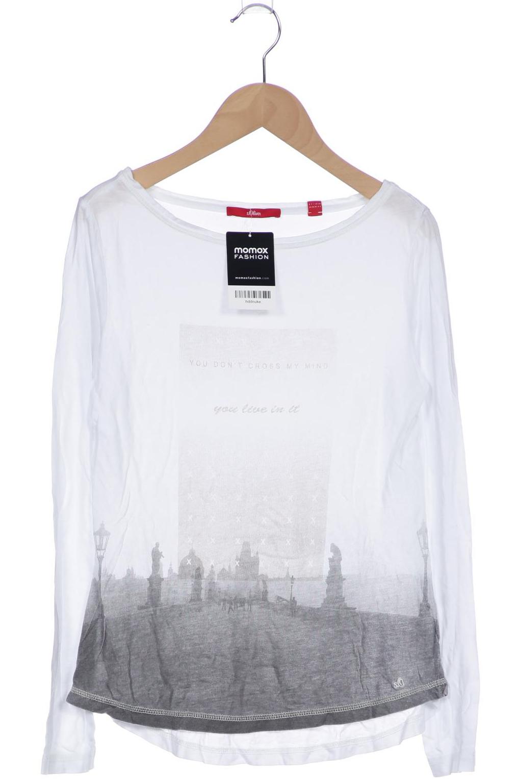 

s.Oliver Damen Langarmshirt, weiß, Gr. 34