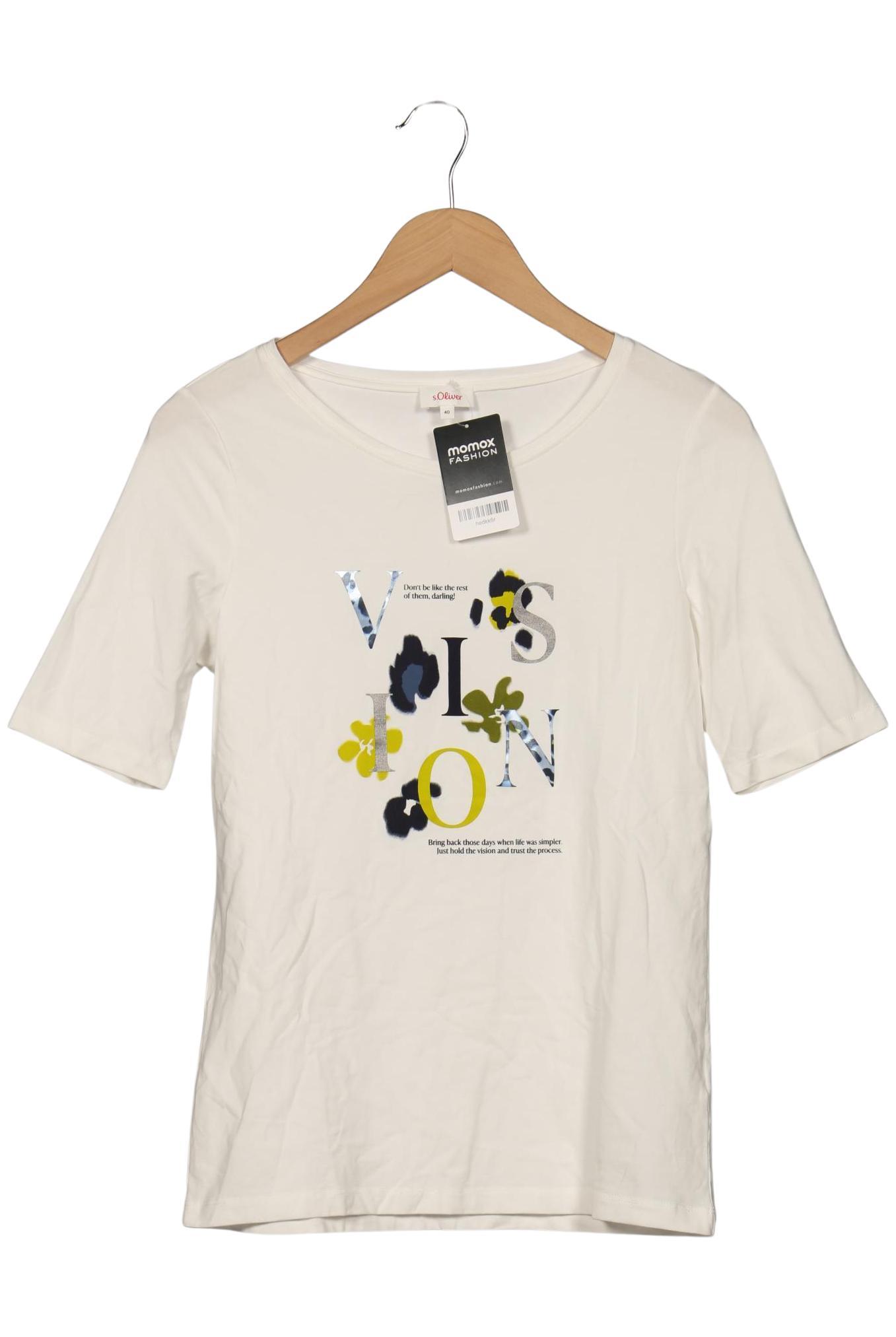 

s.Oliver Damen T-Shirt, weiß, Gr. 40