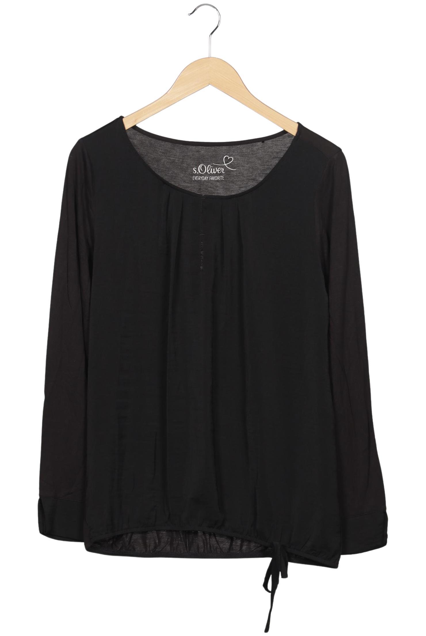 

s.Oliver Damen Langarmshirt, schwarz, Gr. 38