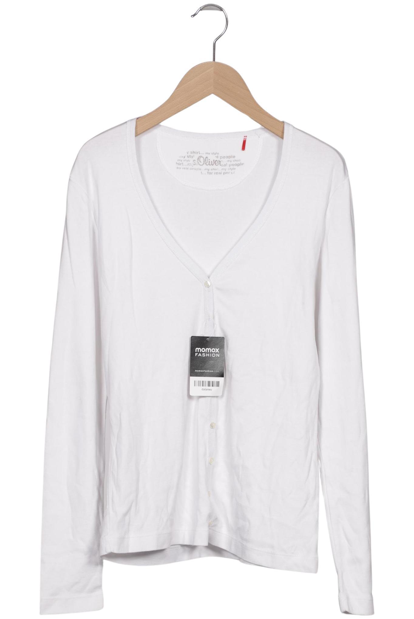 

s.Oliver Damen Strickjacke, weiß, Gr. 40