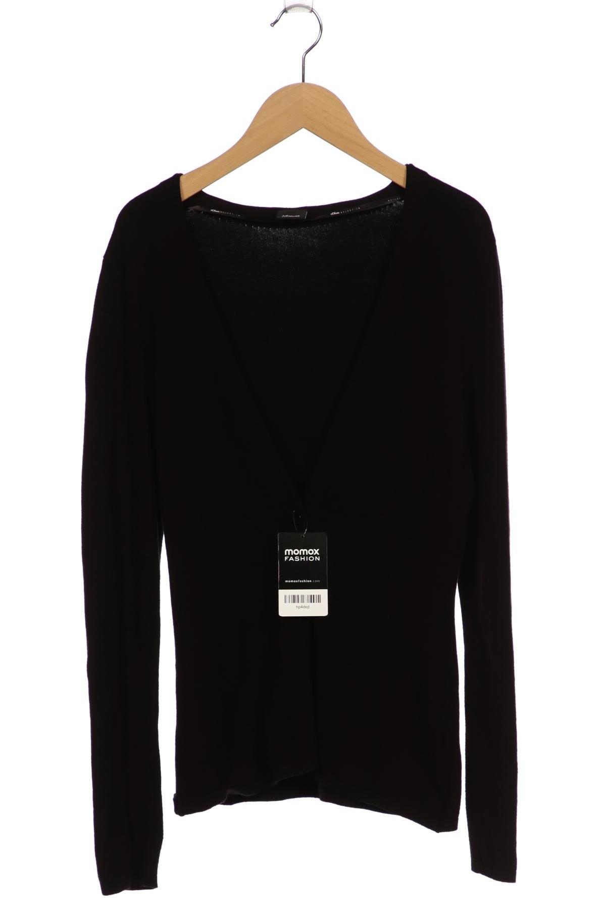 

s.Oliver Damen Strickjacke, schwarz, Gr. 38