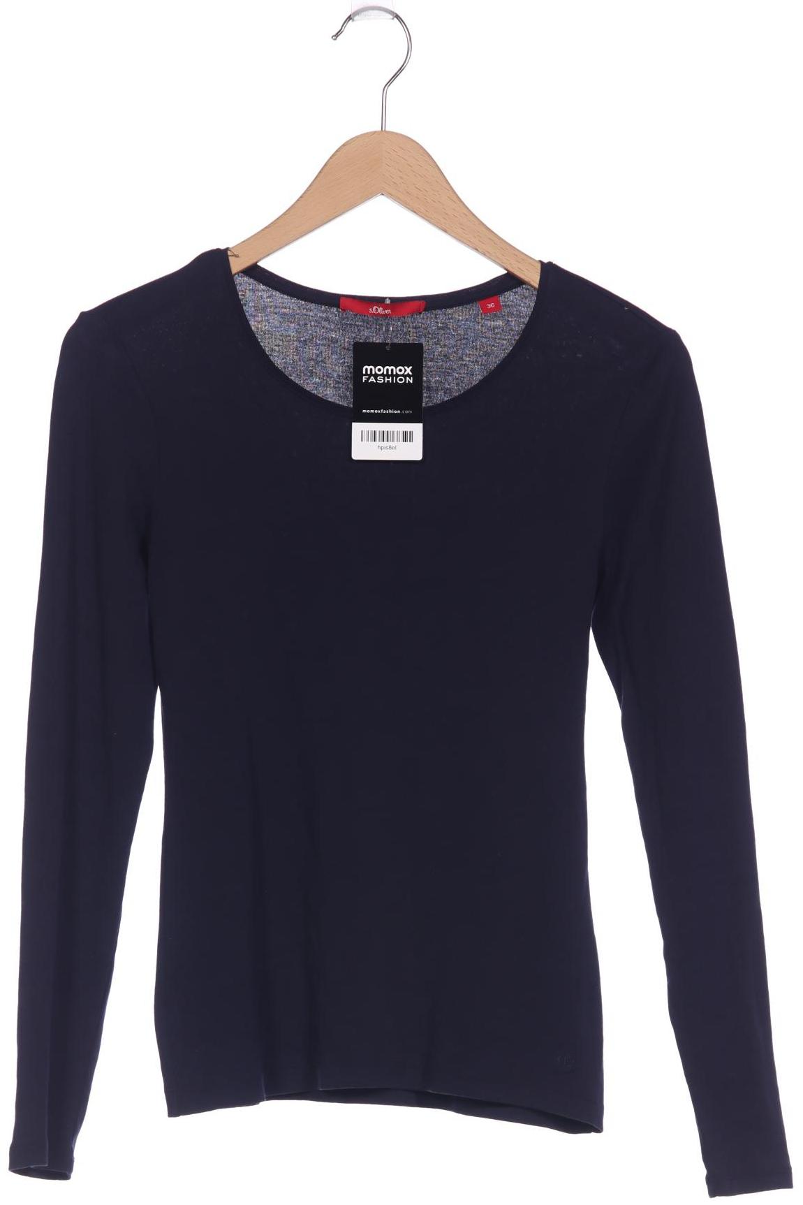 

s.Oliver Damen Langarmshirt, marineblau, Gr. 36