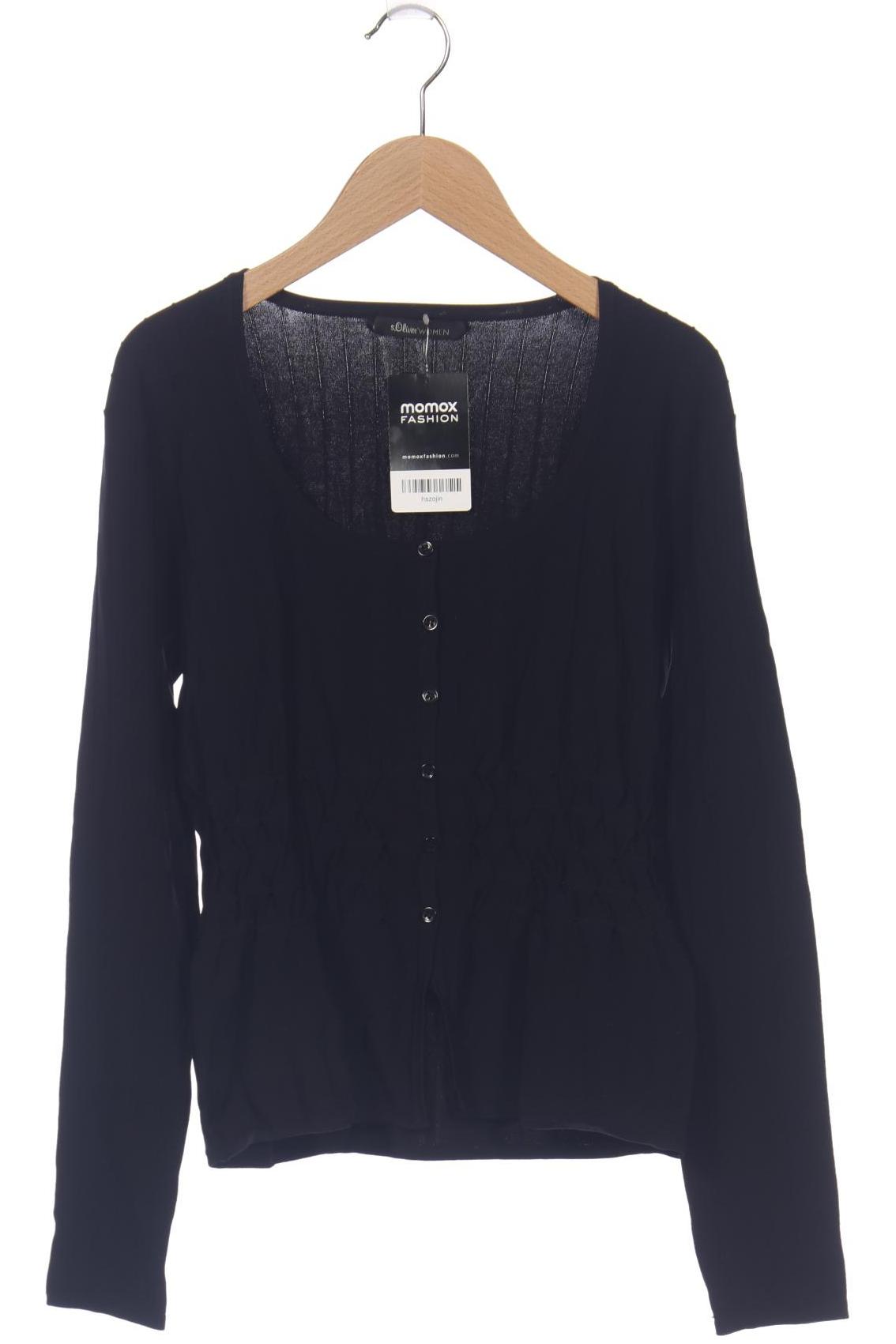 

s.Oliver Damen Strickjacke, schwarz, Gr. 34