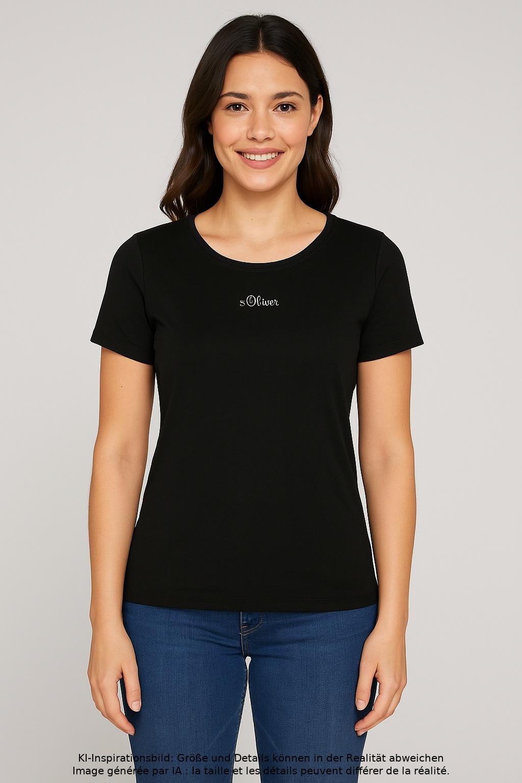 

s.Oliver Damen T-Shirt, schwarz, Gr. 36