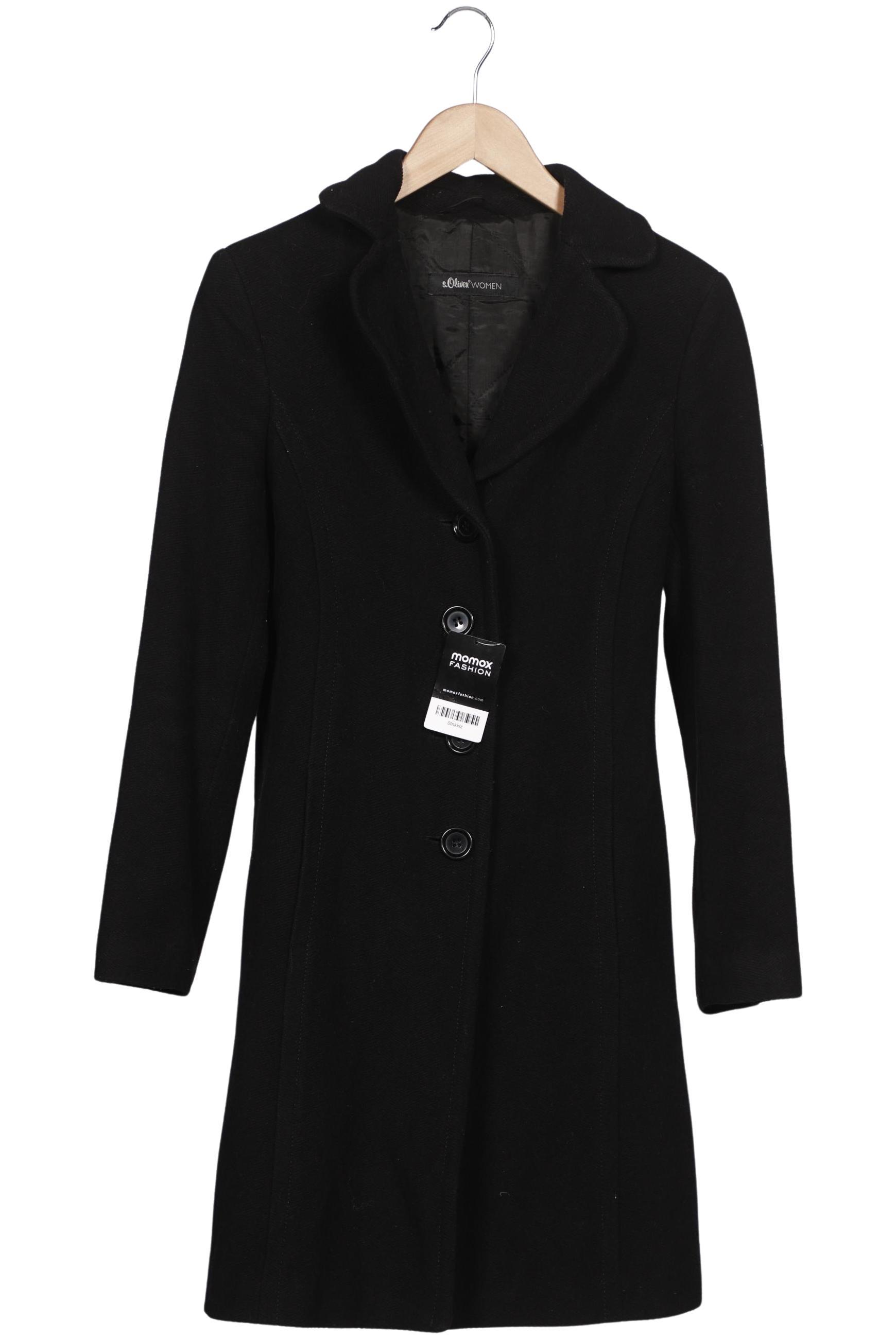 

s.Oliver Damen Mantel, schwarz, Gr. 38