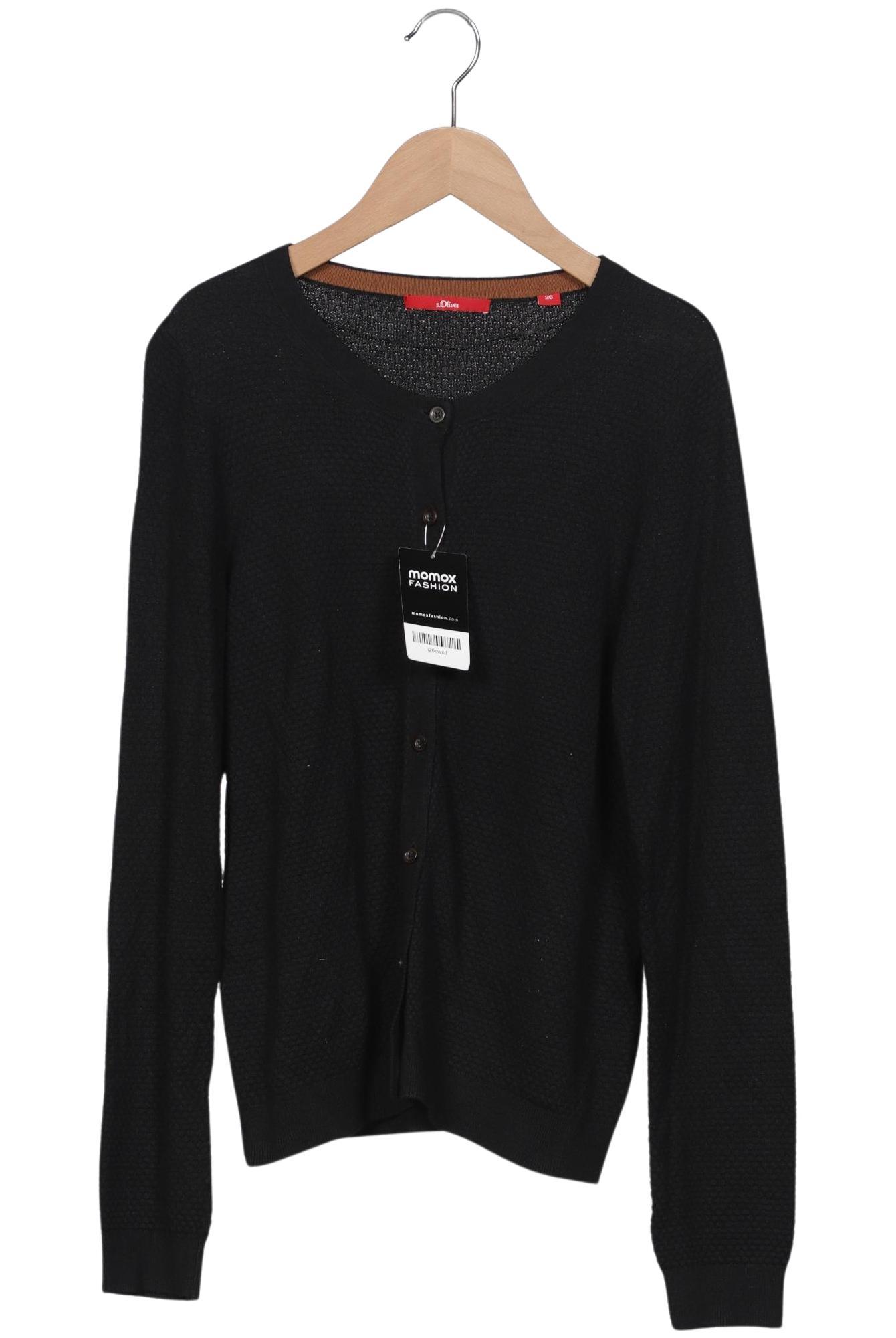 

s.Oliver Damen Strickjacke, schwarz, Gr. 36