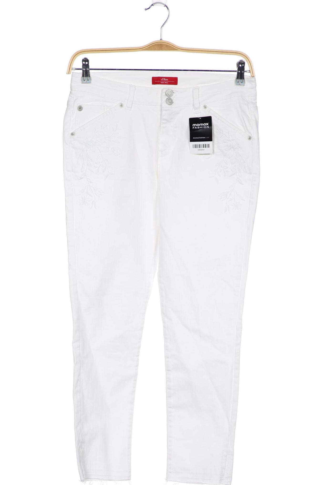 

s.Oliver Damen Jeans, weiß
