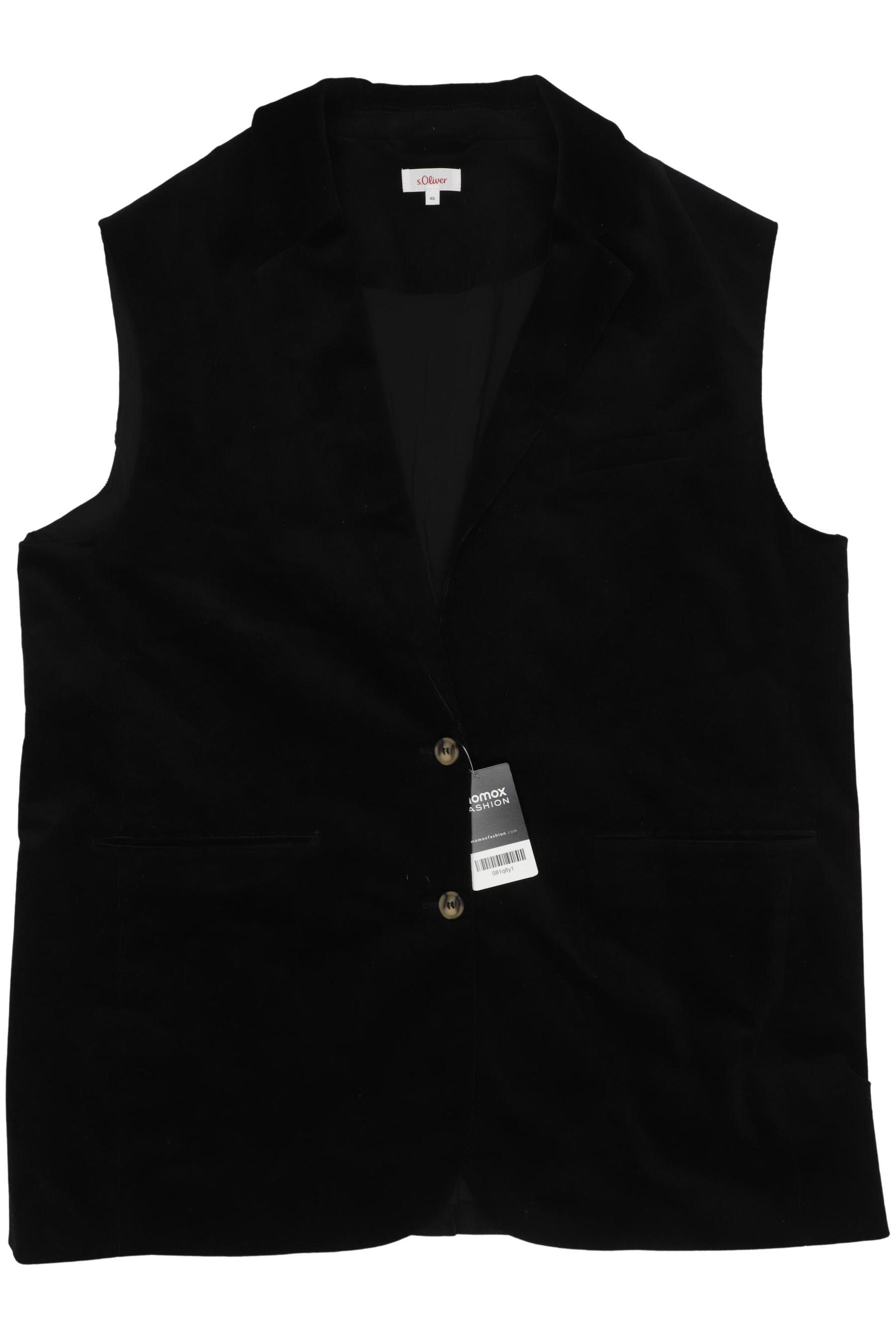 

s.Oliver Damen Weste, schwarz, Gr. 46