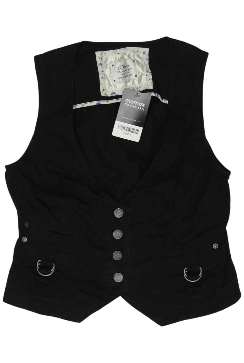 

s.Oliver Damen Weste, schwarz, Gr. 38