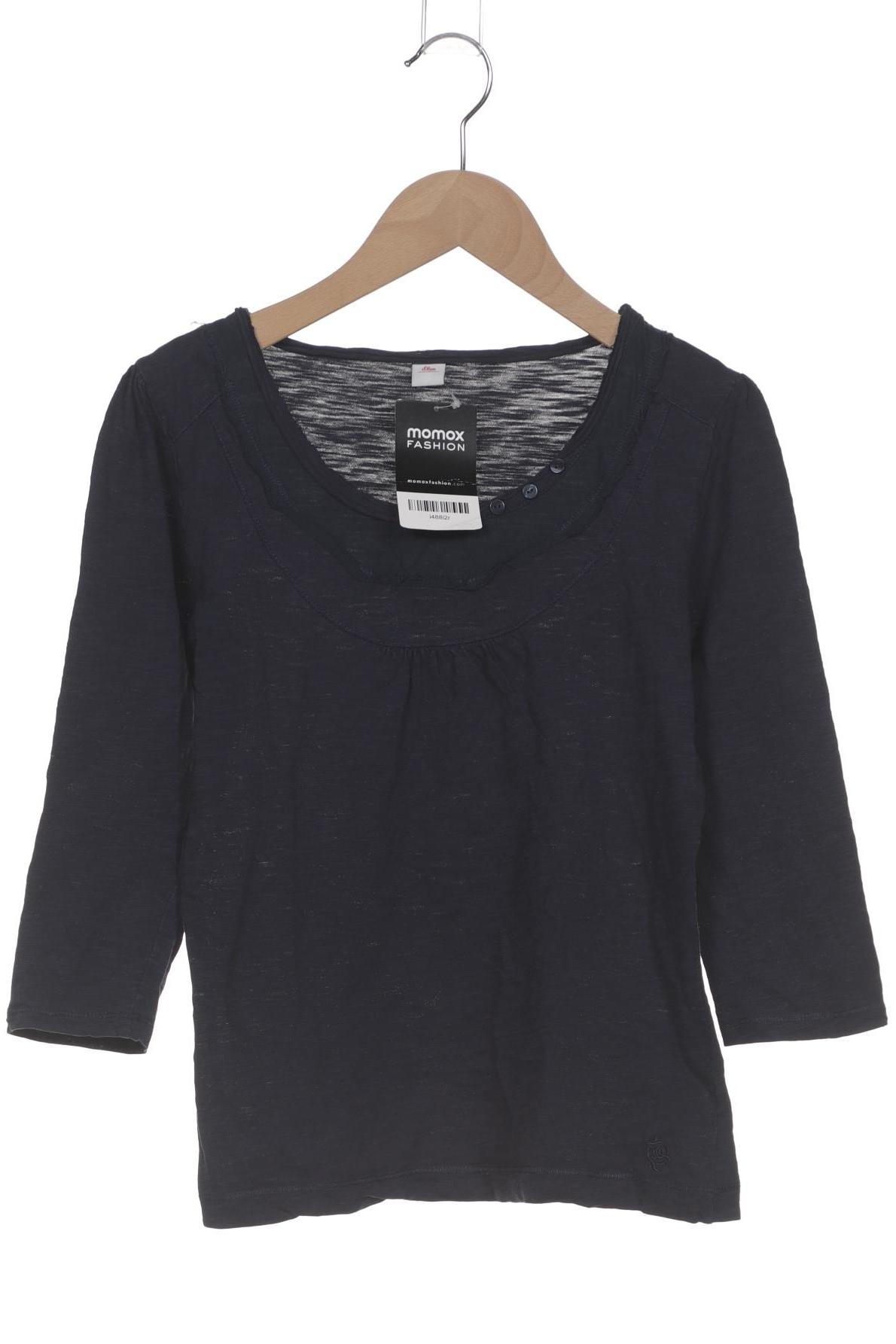 

s.Oliver Damen Langarmshirt, marineblau, Gr. 34