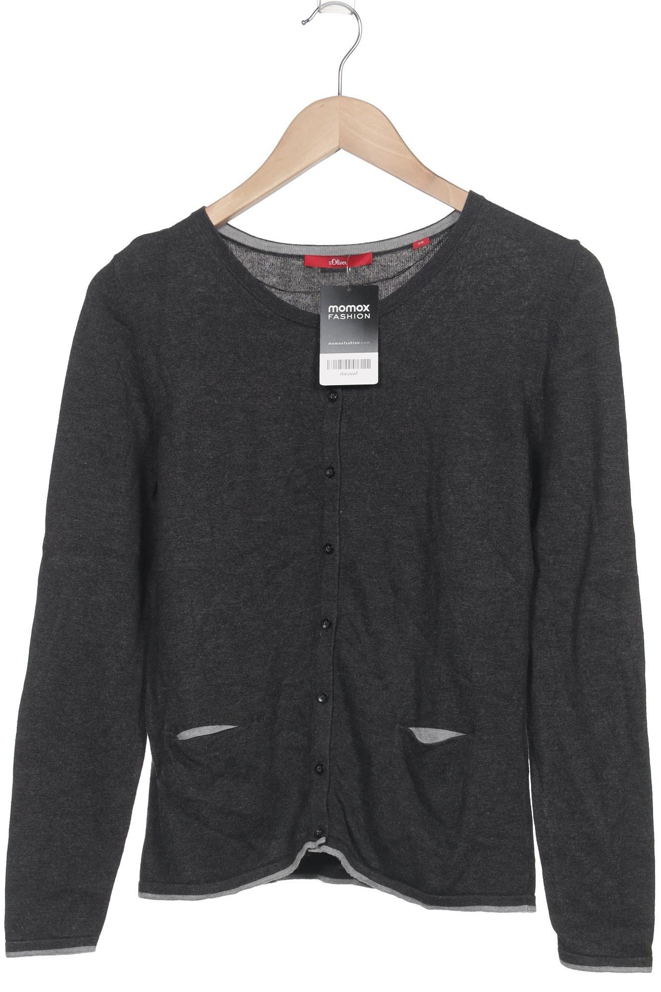 

s.Oliver Damen Strickjacke, grau, Gr. 38