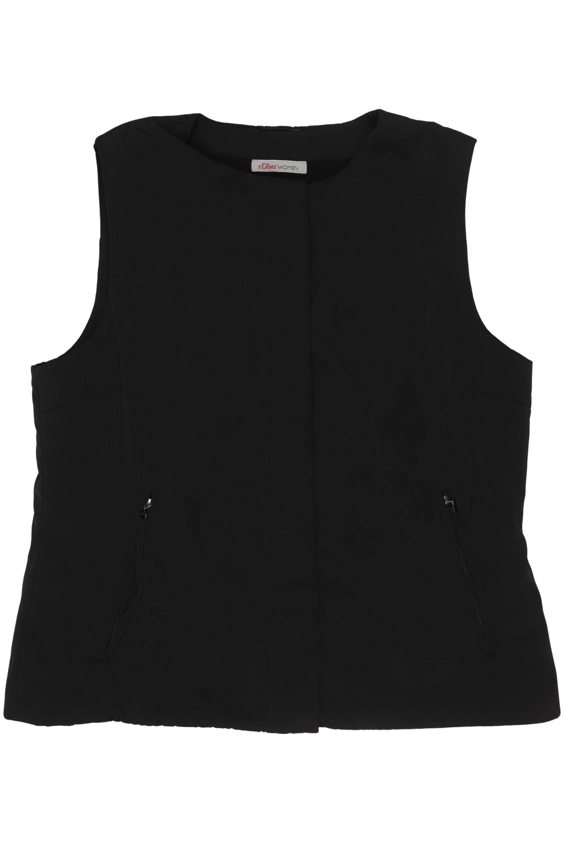 

s.Oliver Damen Weste, schwarz, Gr. 42