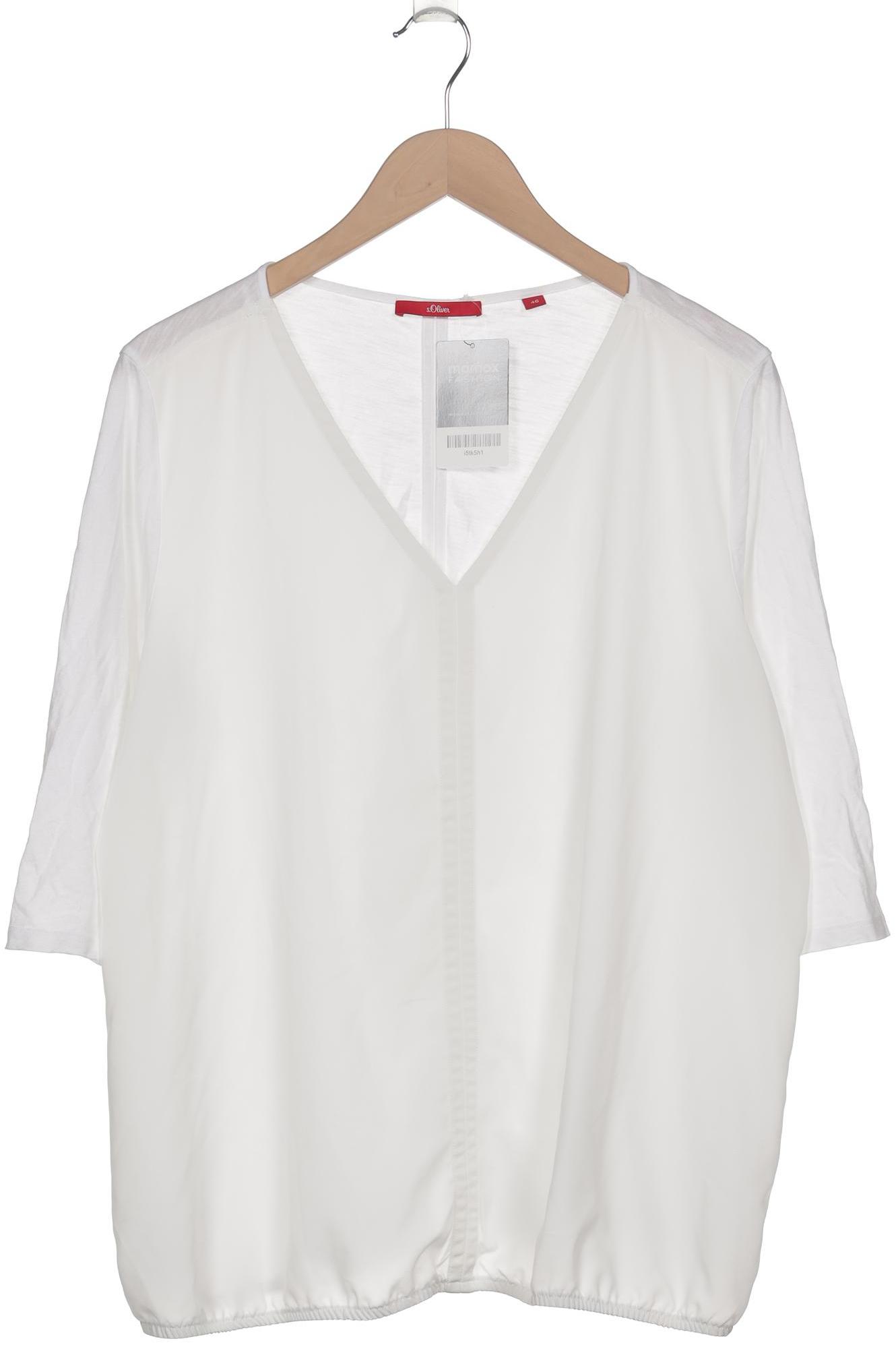 

s.Oliver Damen Langarmshirt, weiß, Gr. 46