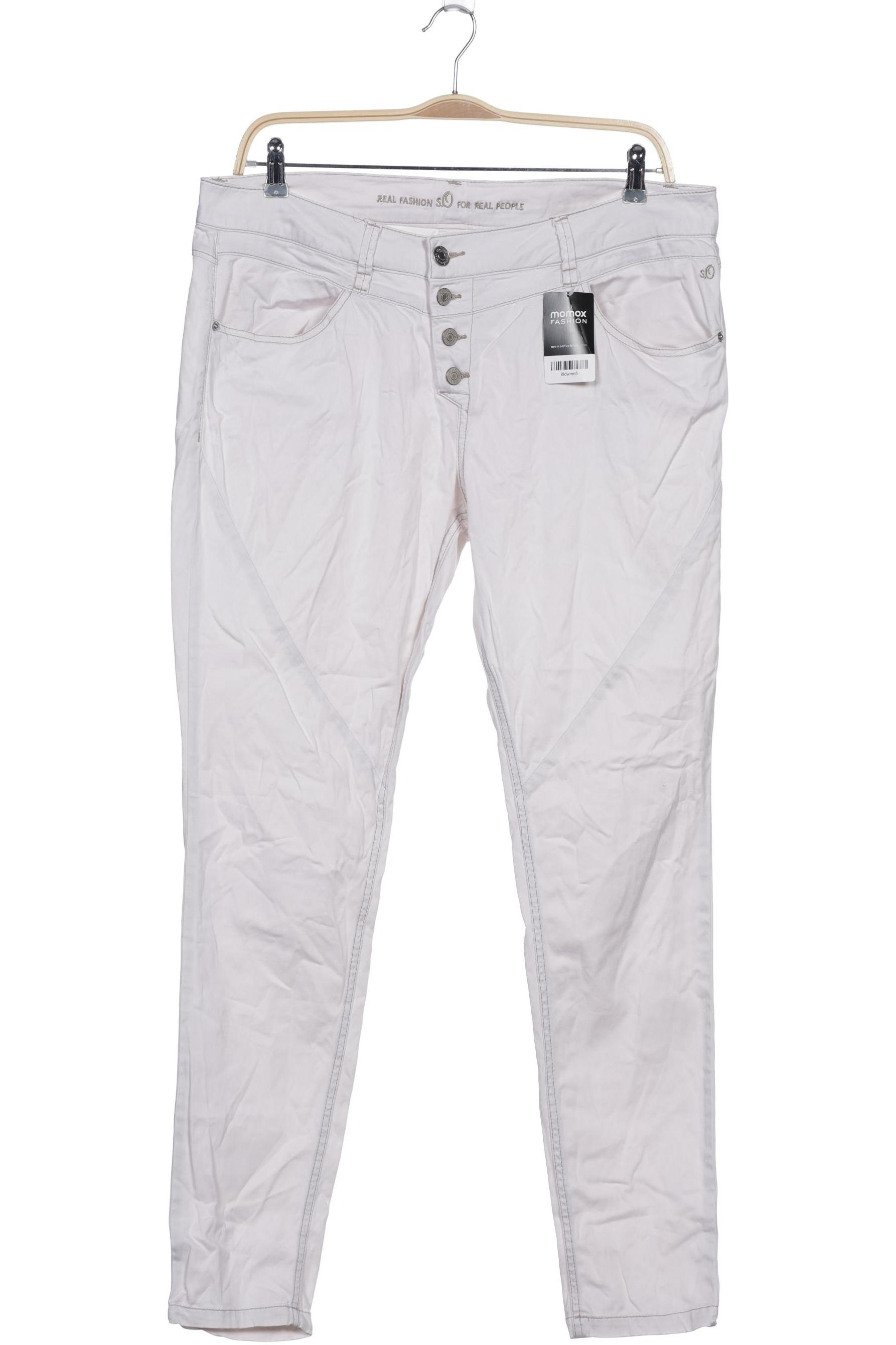 

s.Oliver Damen Jeans, cremeweiß