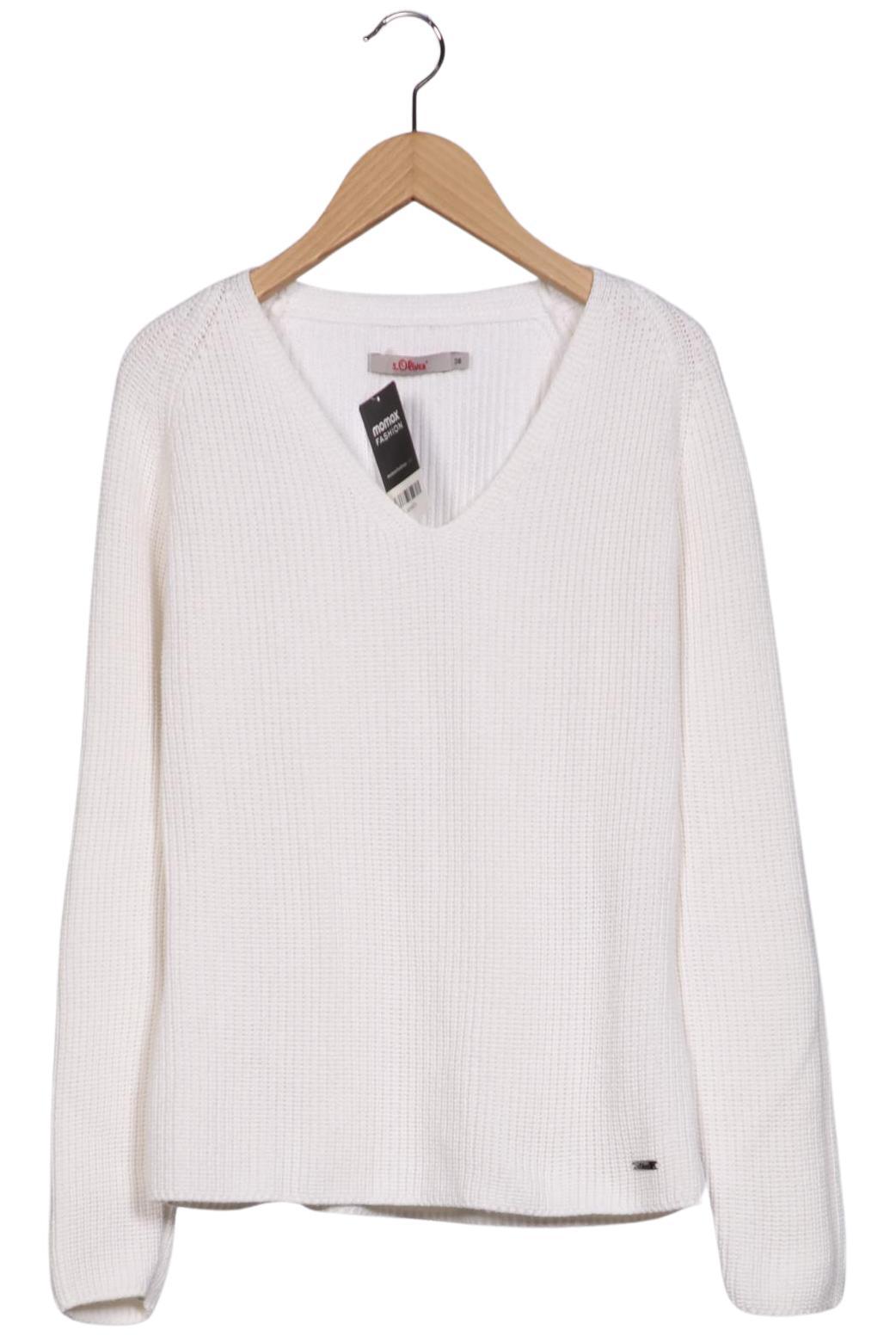 

s.Oliver Damen Pullover, weiß, Gr. 38