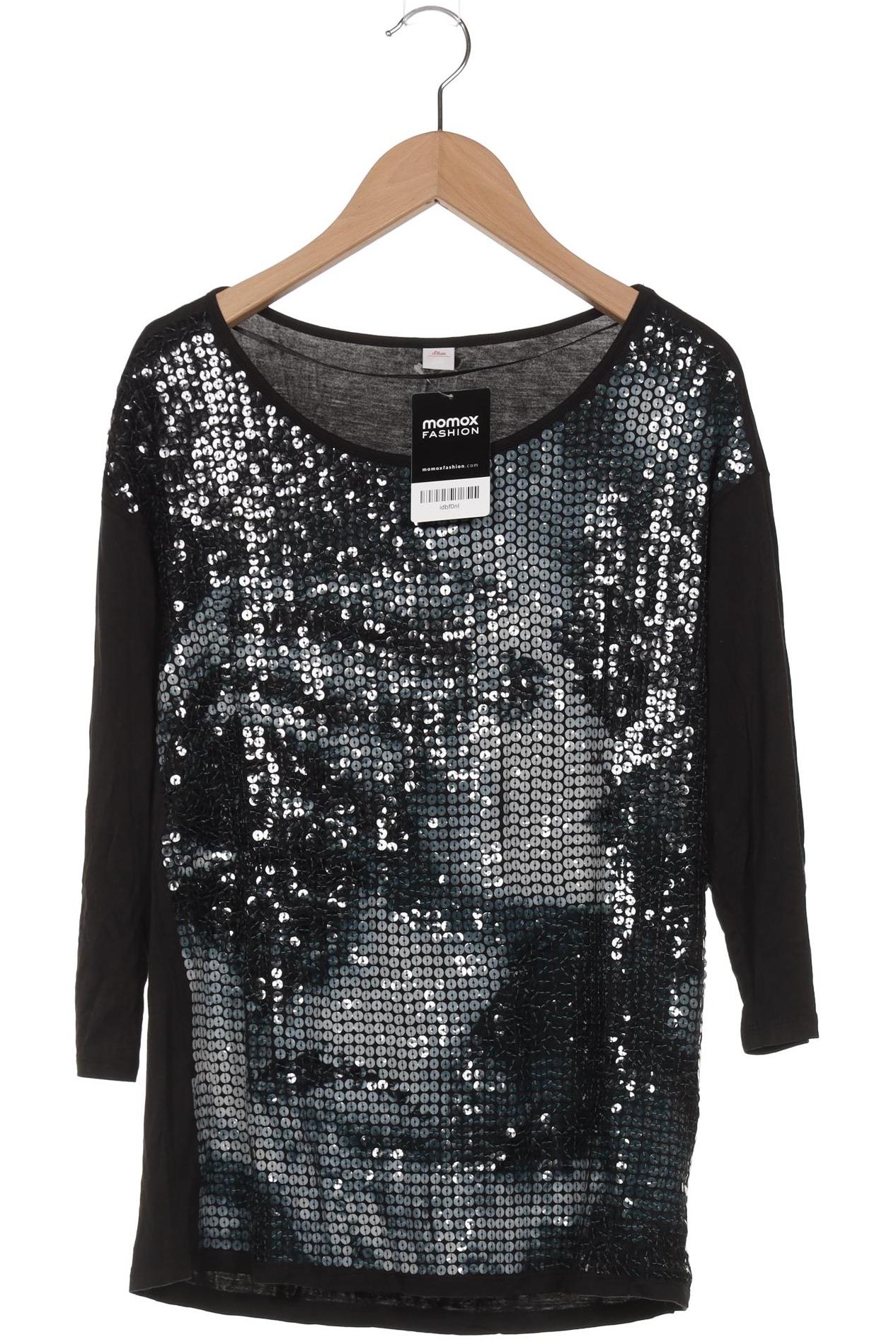 

s.Oliver Damen Langarmshirt, schwarz, Gr. 34