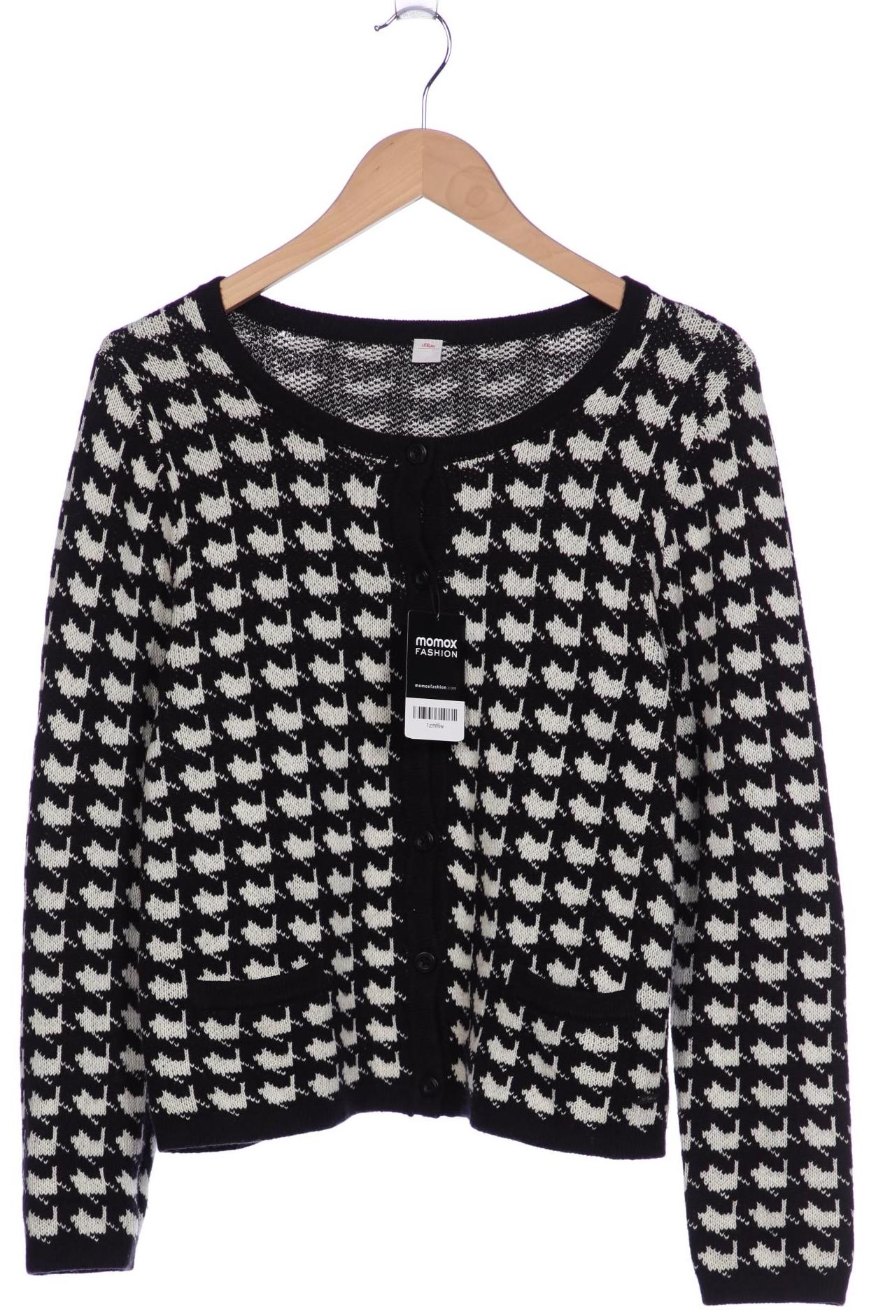 

s.Oliver Damen Strickjacke, schwarz, Gr. 40