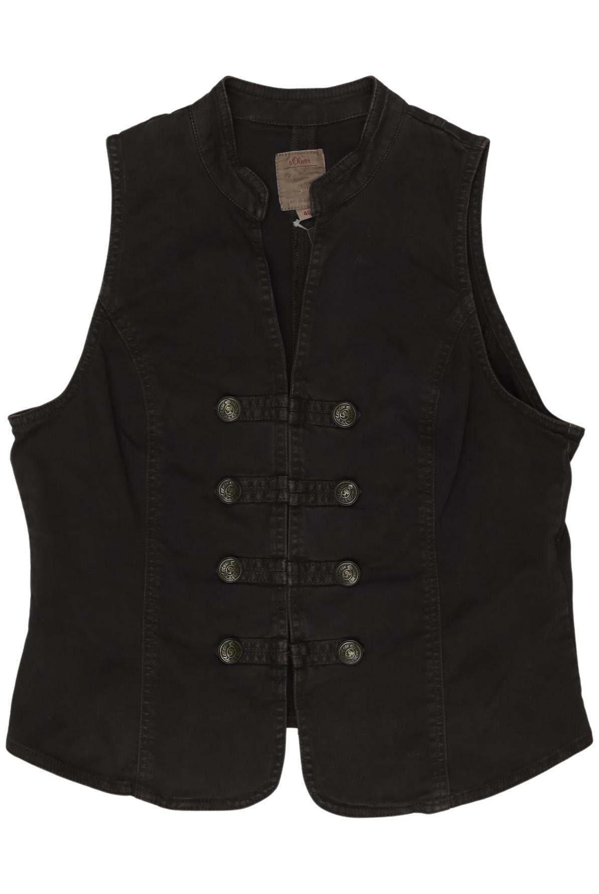 

s.Oliver Damen Weste, schwarz, Gr. 40