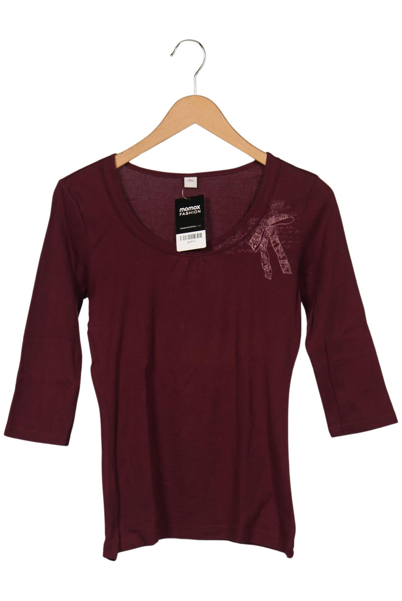 

s.Oliver Damen Langarmshirt, bordeaux, Gr. 38