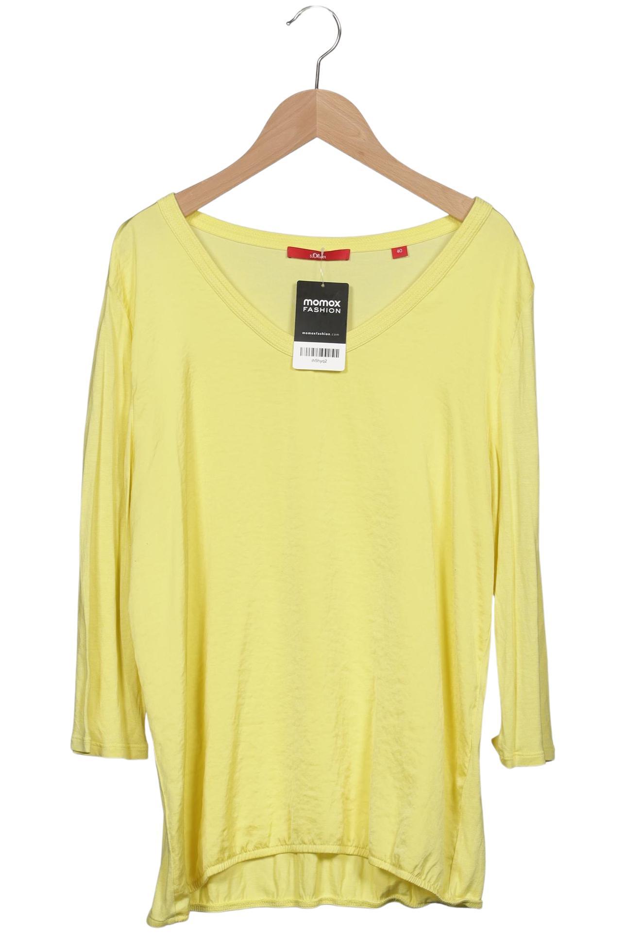 

s.Oliver Damen Langarmshirt, gelb, Gr. 40