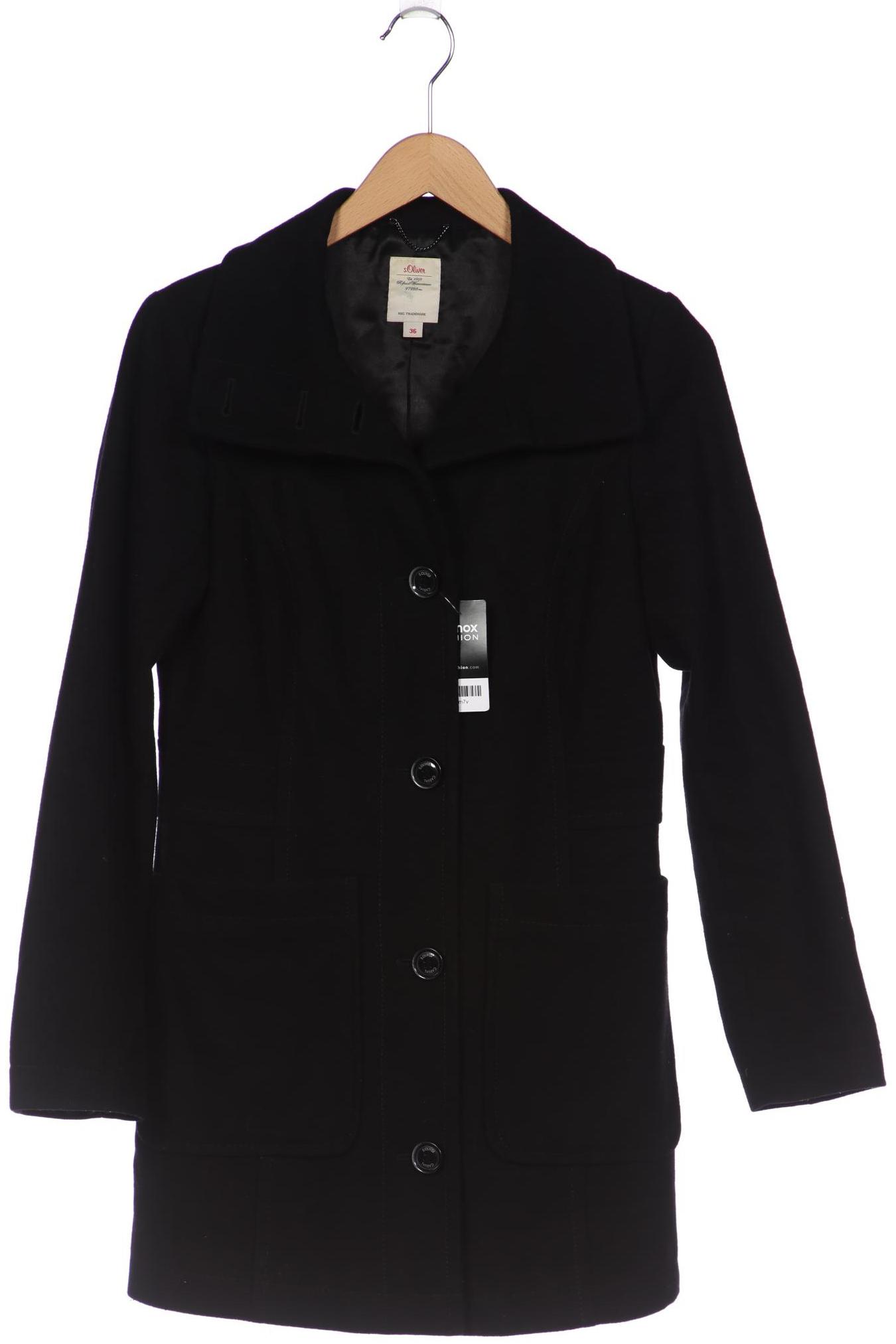 

s.Oliver Damen Mantel, schwarz
