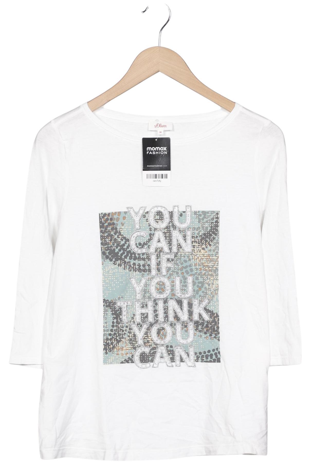 

s.Oliver Damen Langarmshirt, weiß, Gr. 38