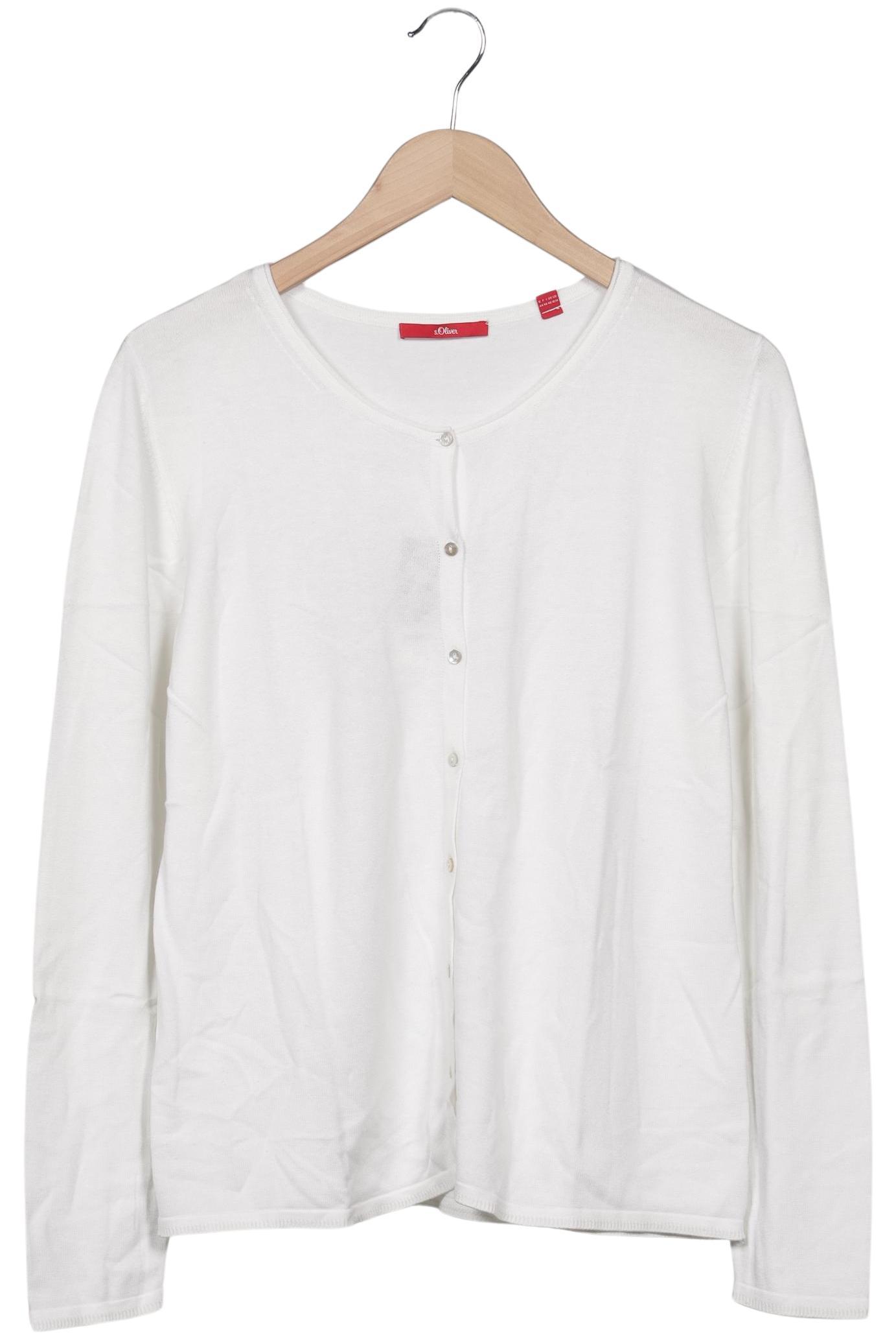 

s.Oliver Damen Strickjacke, weiß, Gr. 44
