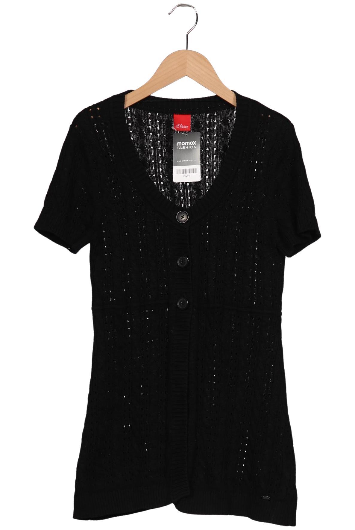 

s.Oliver Damen Strickjacke, schwarz, Gr. 38