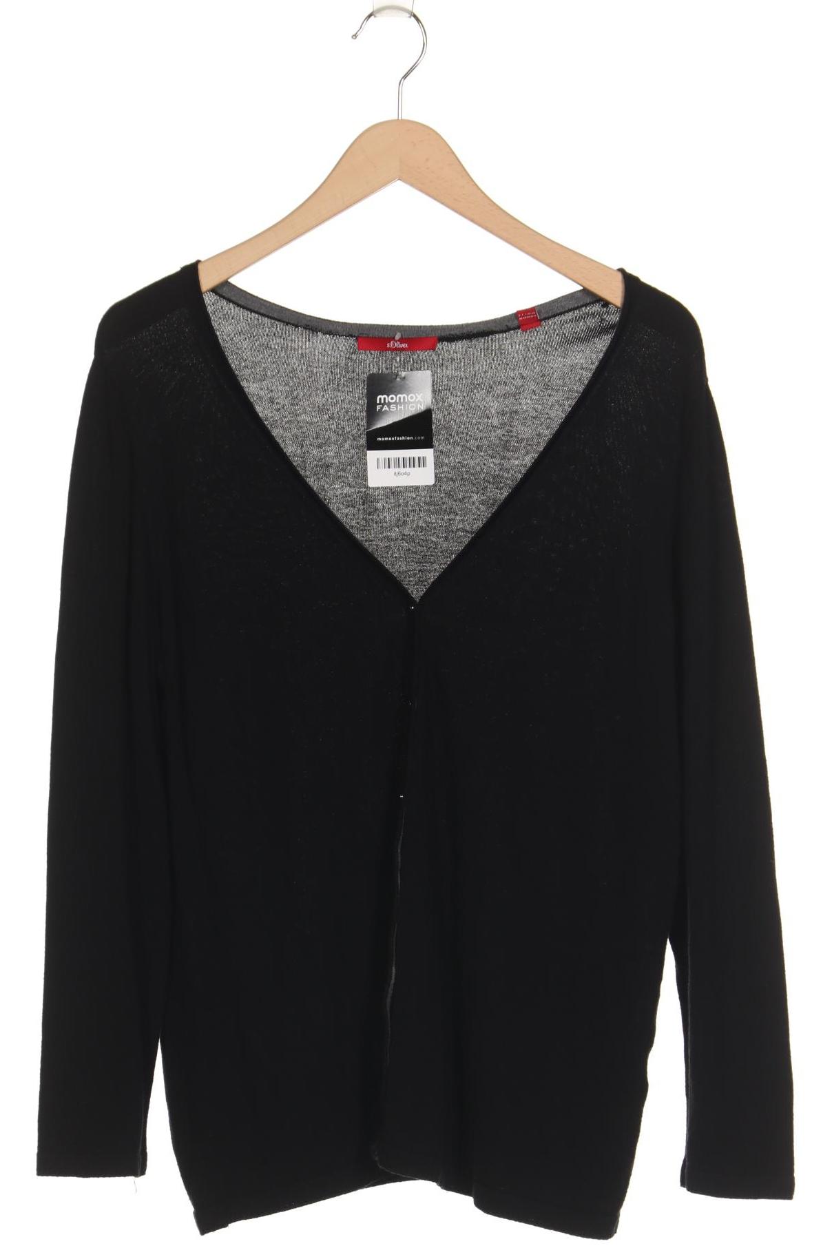 

s.Oliver Damen Strickjacke, schwarz, Gr. 46
