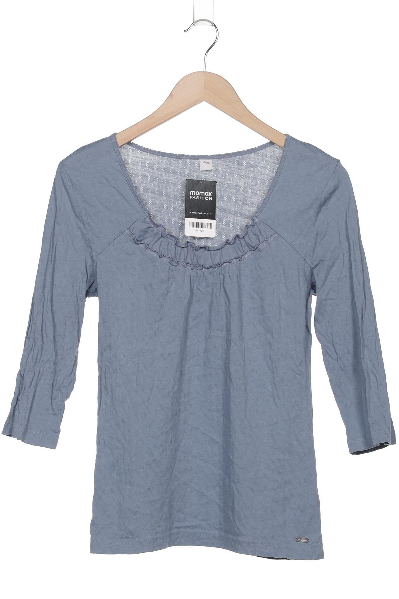 

s.Oliver Damen Langarmshirt, blau, Gr. 38