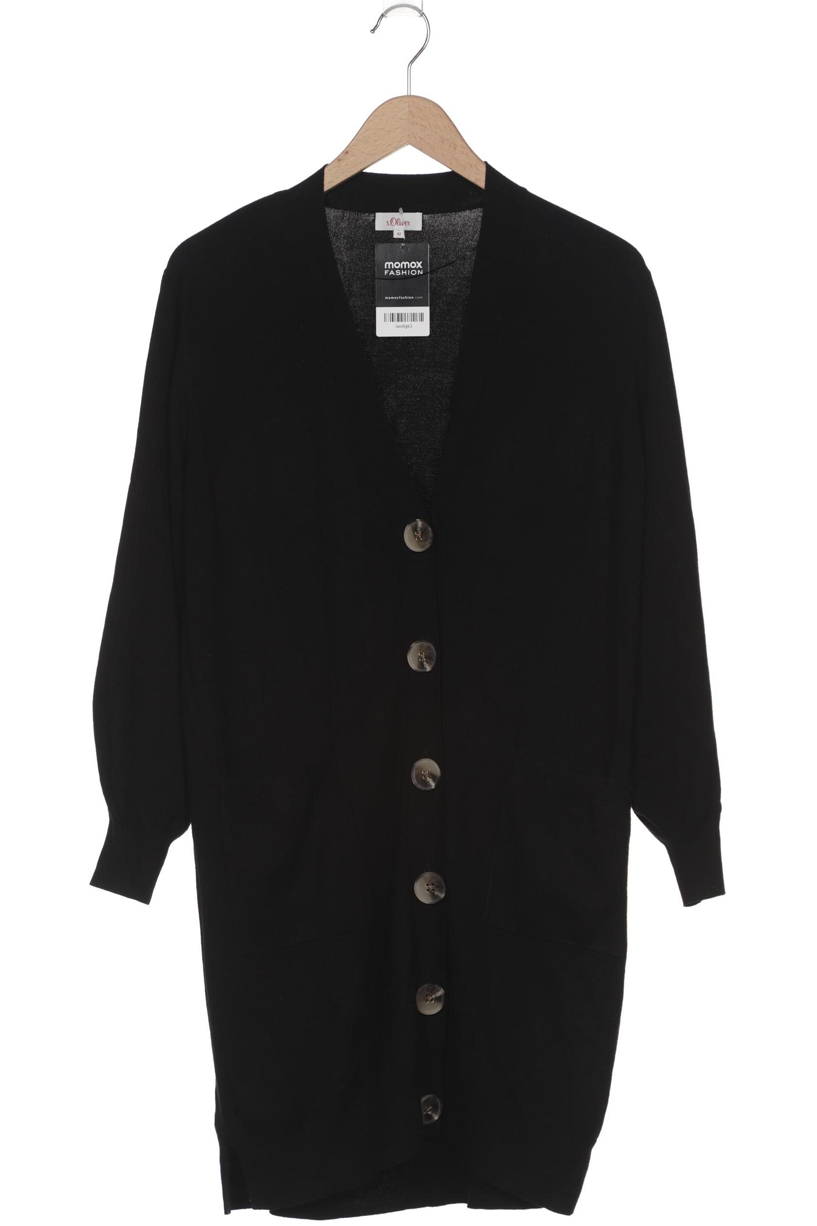 

s.Oliver Damen Strickjacke, schwarz, Gr. 42