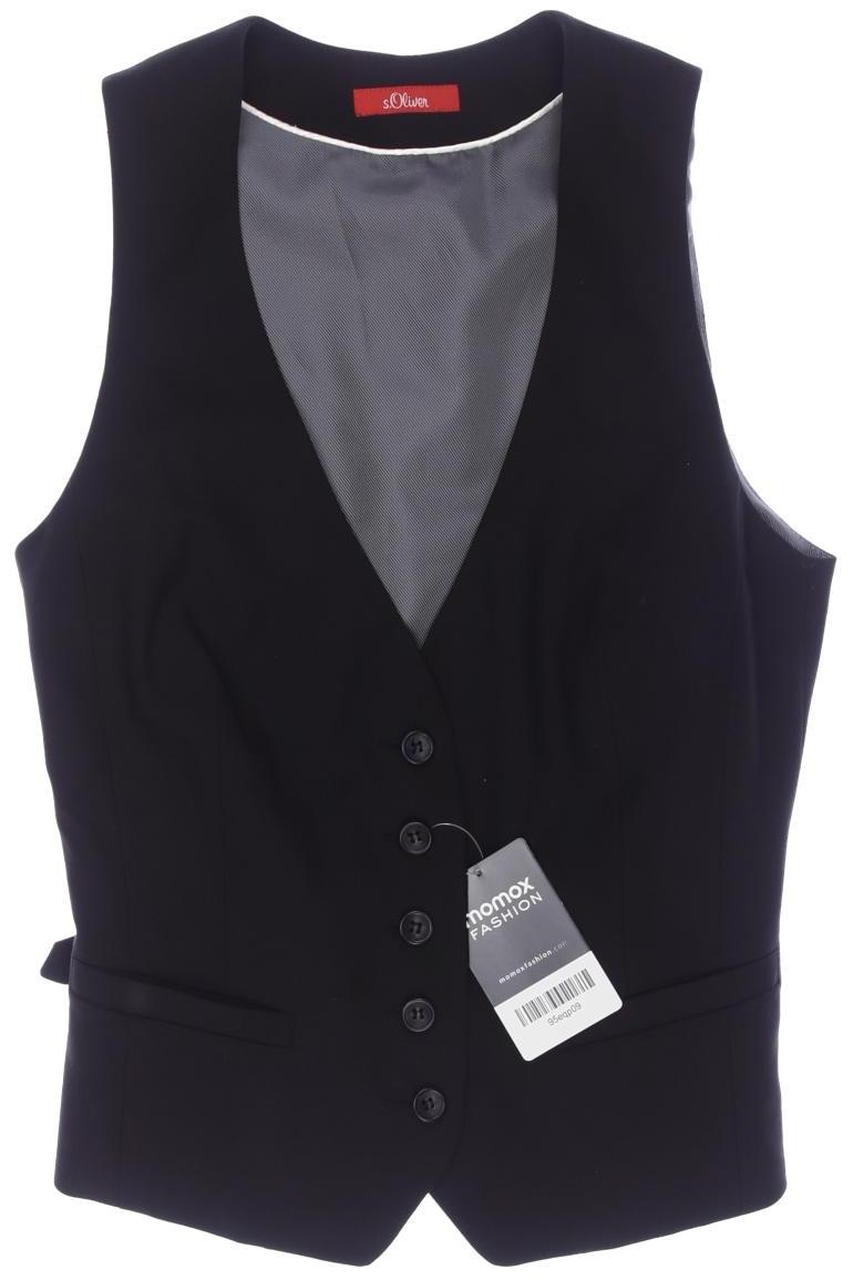 

s.Oliver Damen Weste, schwarz, Gr. 34