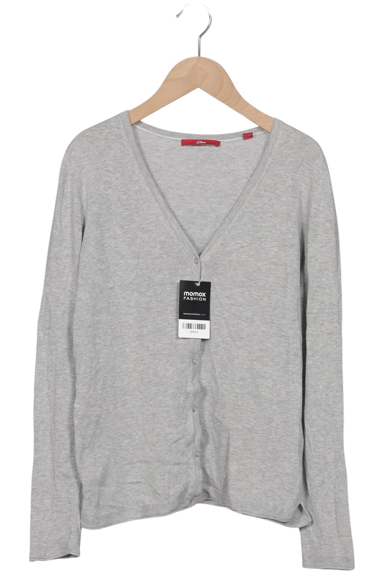 

s.Oliver Damen Strickjacke, grau, Gr. 38