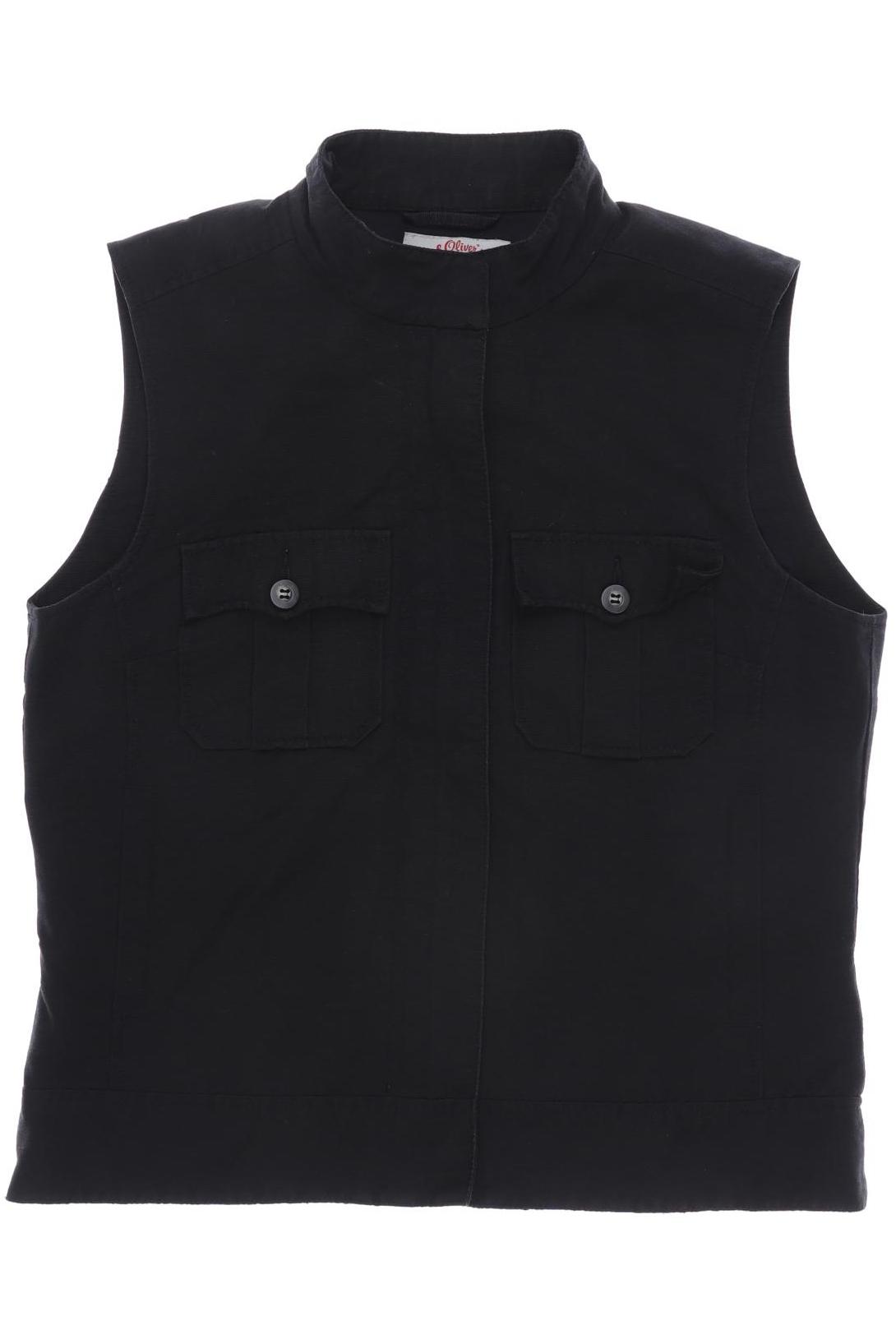 

s.Oliver Damen Weste, schwarz, Gr. 38
