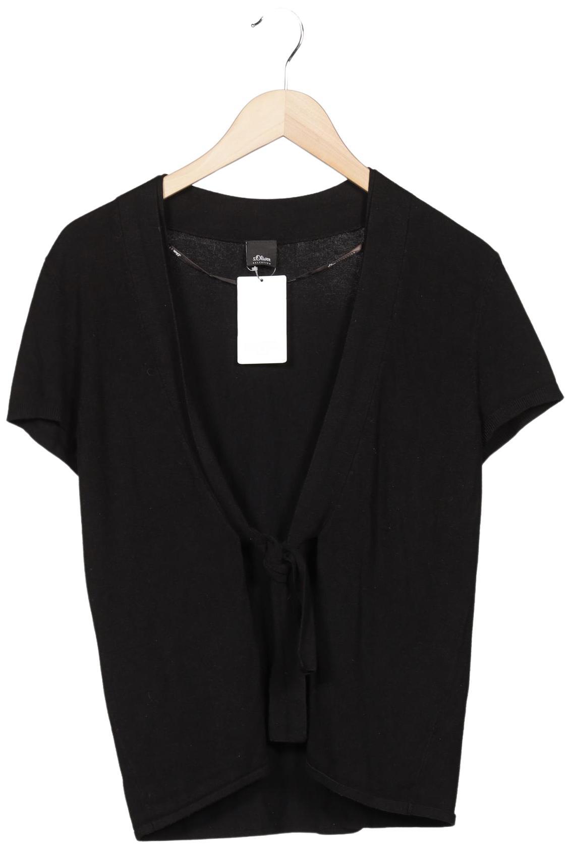 

s.Oliver Damen Strickjacke, schwarz, Gr. 38