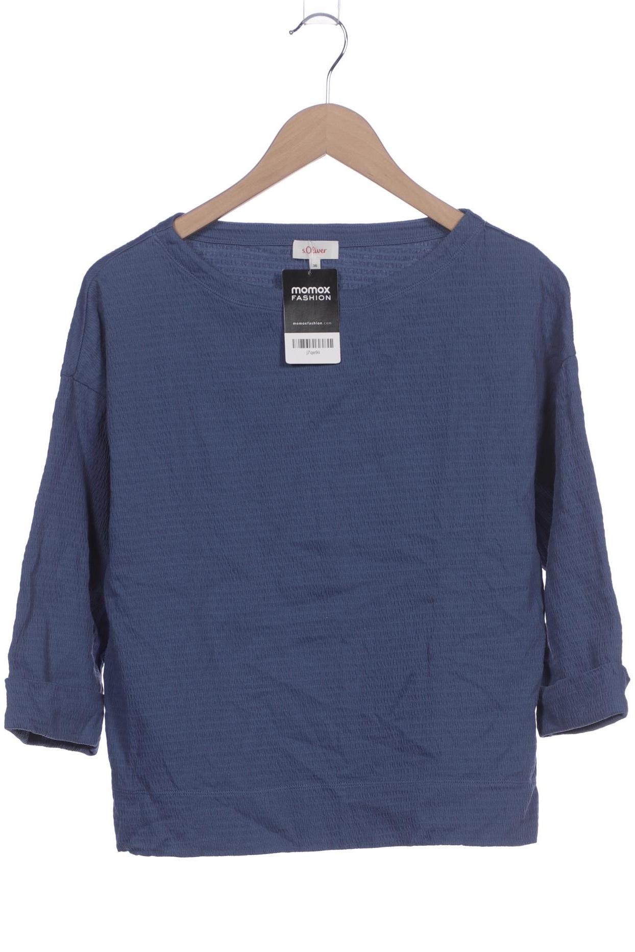 

s.Oliver Damen Langarmshirt, blau, Gr. 36