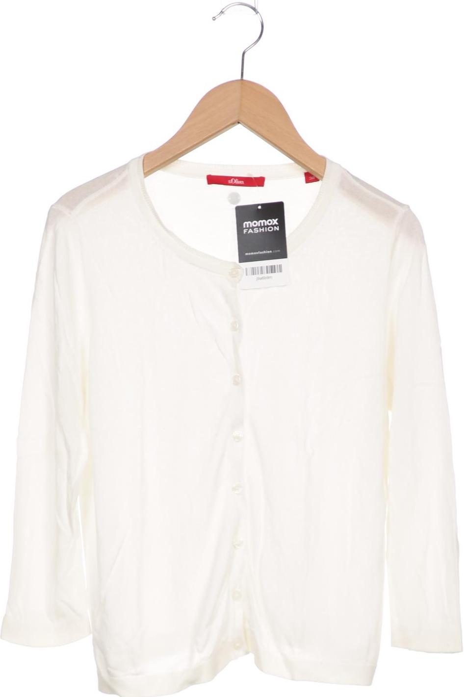 

s.Oliver Damen Strickjacke, weiß, Gr. 38