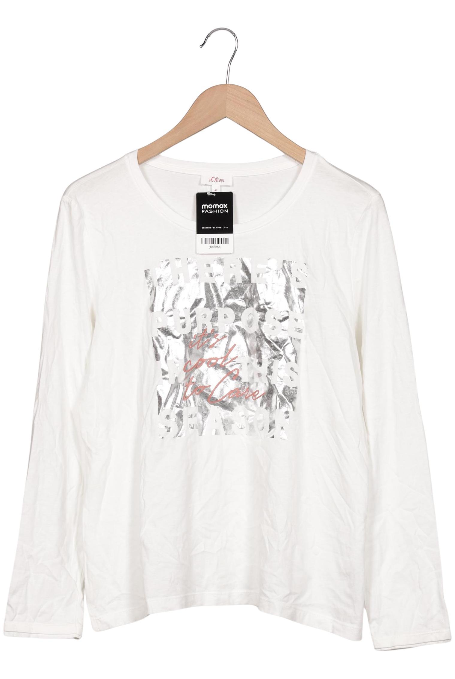 

s.Oliver Damen Langarmshirt, weiß, Gr. 42