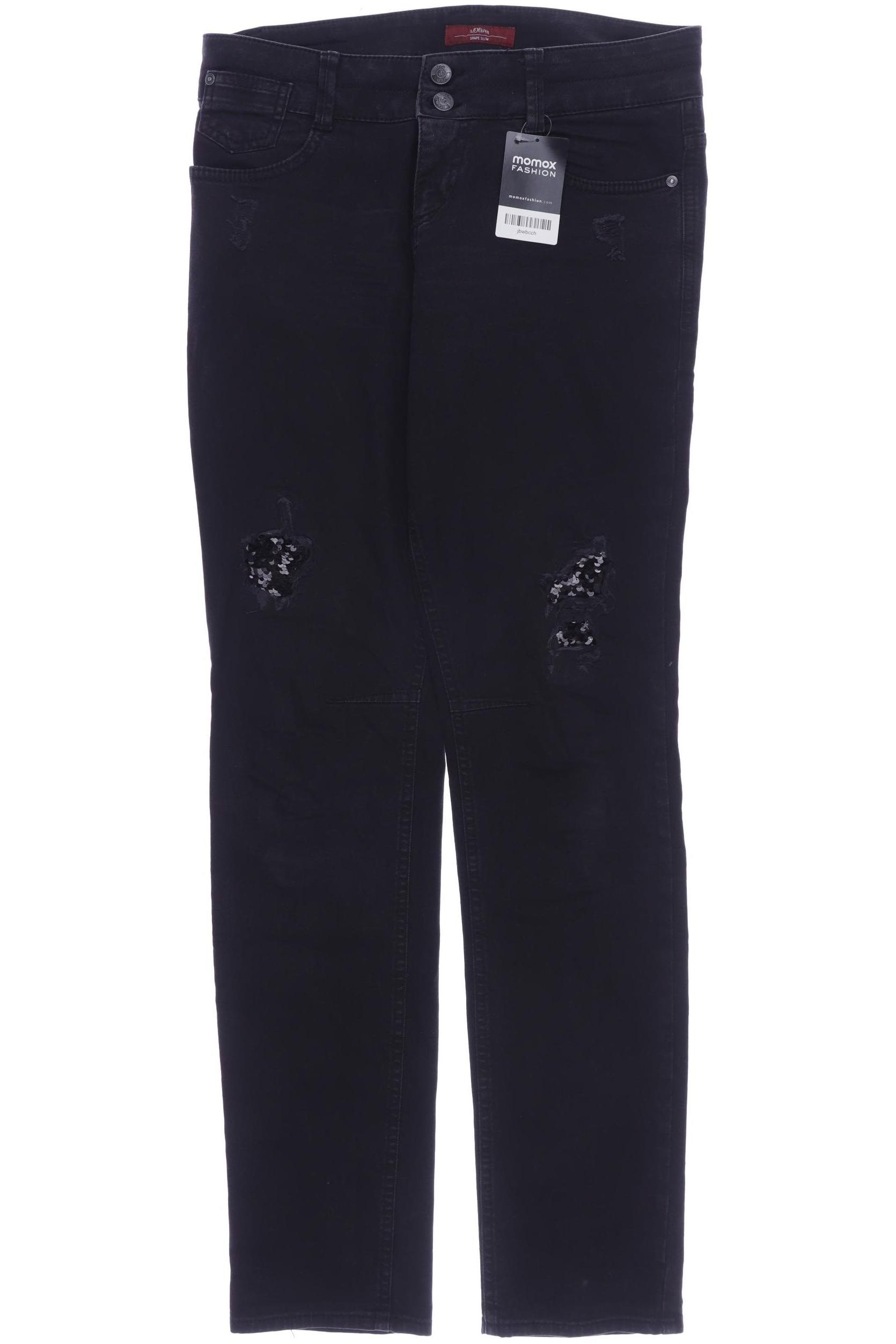 

s.Oliver Damen Jeans, schwarz