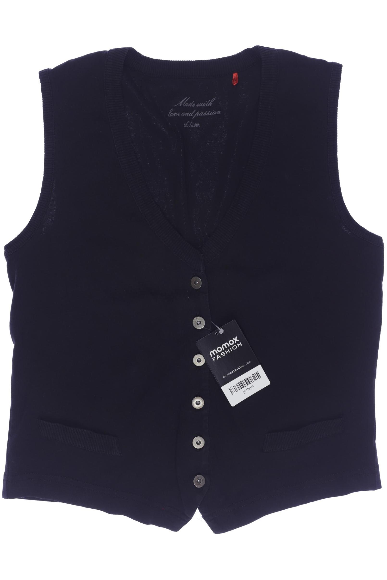 

s.Oliver Damen Weste, schwarz, Gr. 38